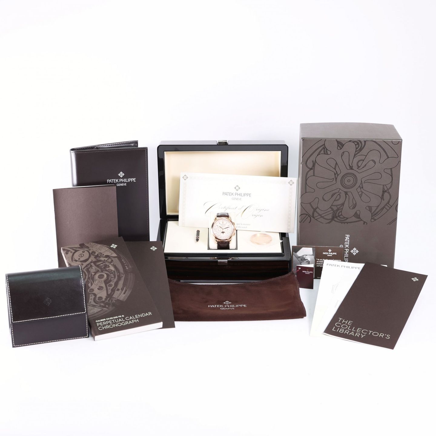 Patek Philippe Perpetual Calendar Chronograph 5270R (2017) - Zilver wijzerplaat 42mm Roségoud (3/3)