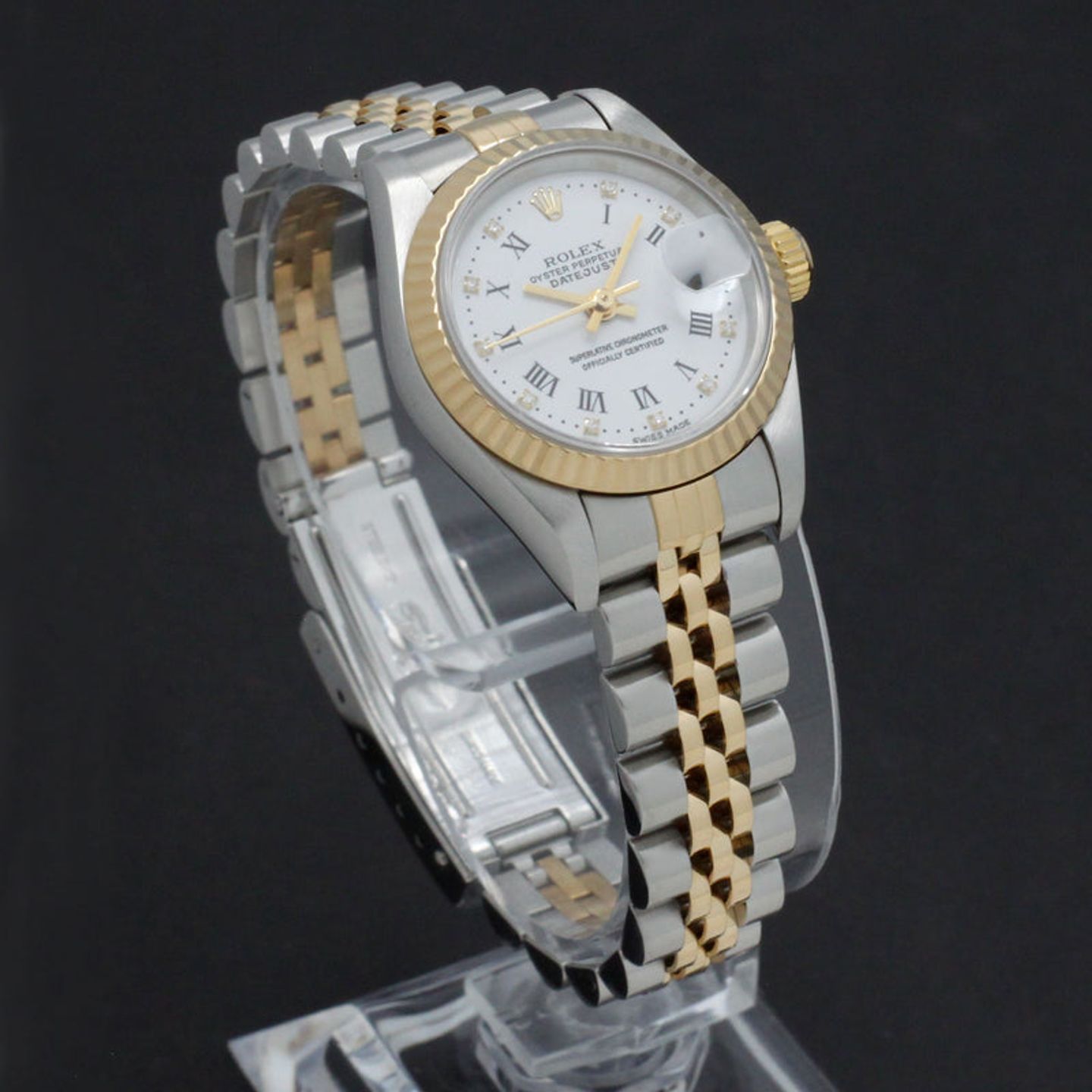 Rolex Lady-Datejust 79173 (2003) - White dial 26 mm Gold/Steel case (4/7)