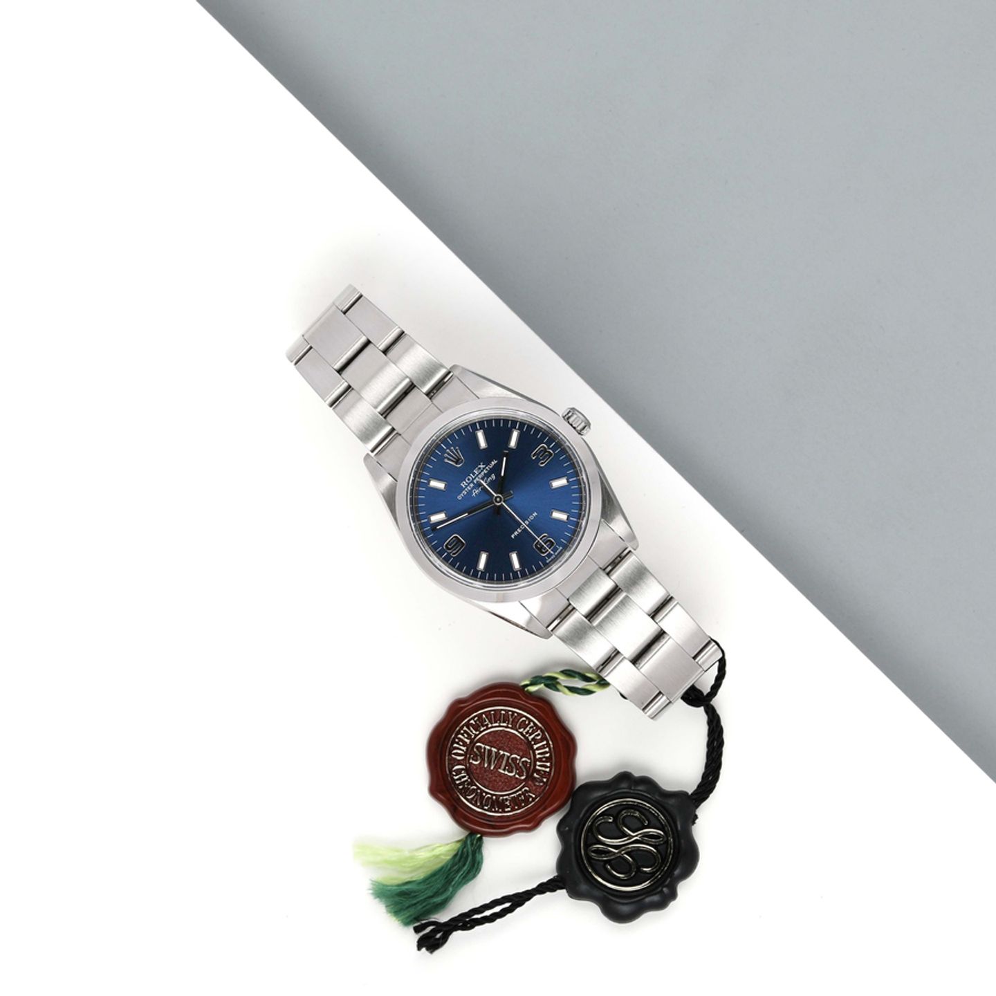 Rolex Air-King 14000M (Unknown (random serial)) - Blue dial 34 mm Steel case (2/7)