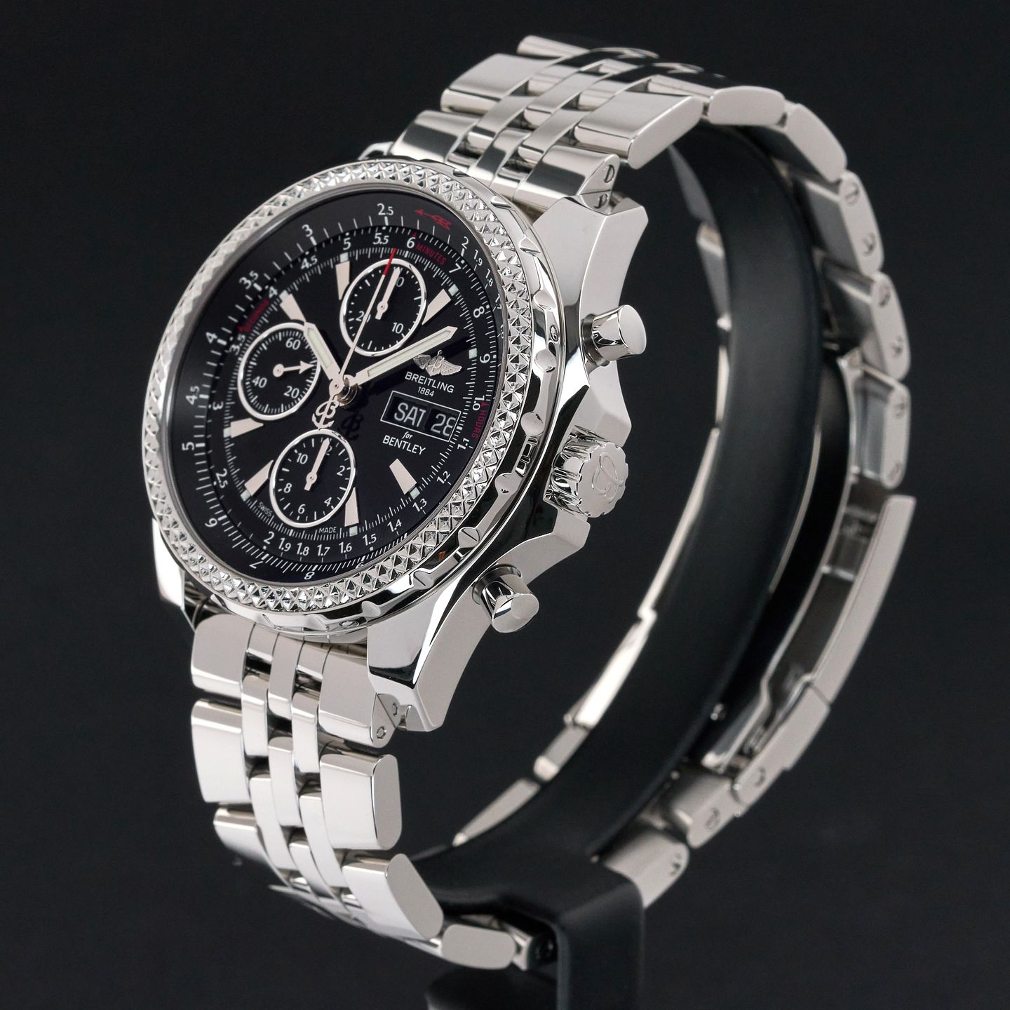 Breitling Bentley GT A13362 (2015) - Black dial 45 mm Steel case (4/8)