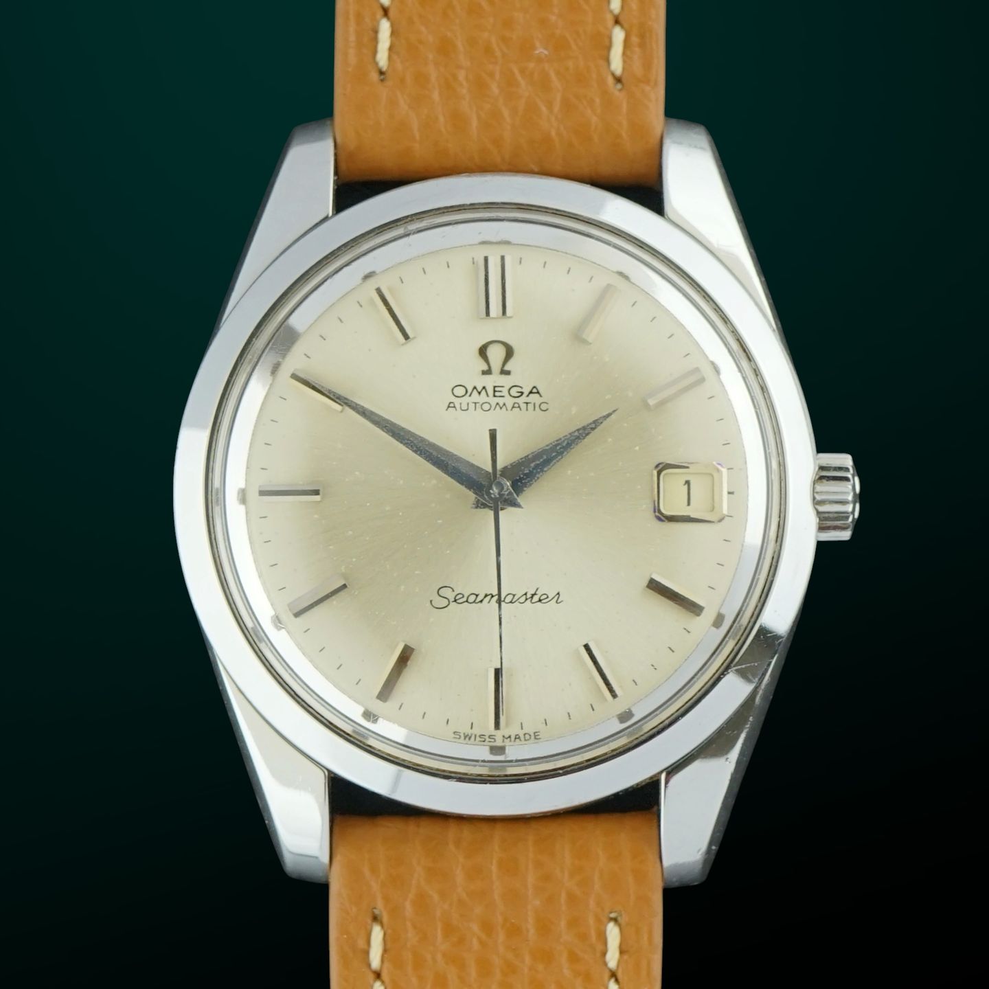 Omega Seamaster 166.010 (1966) - White dial 35 mm Steel case (1/8)
