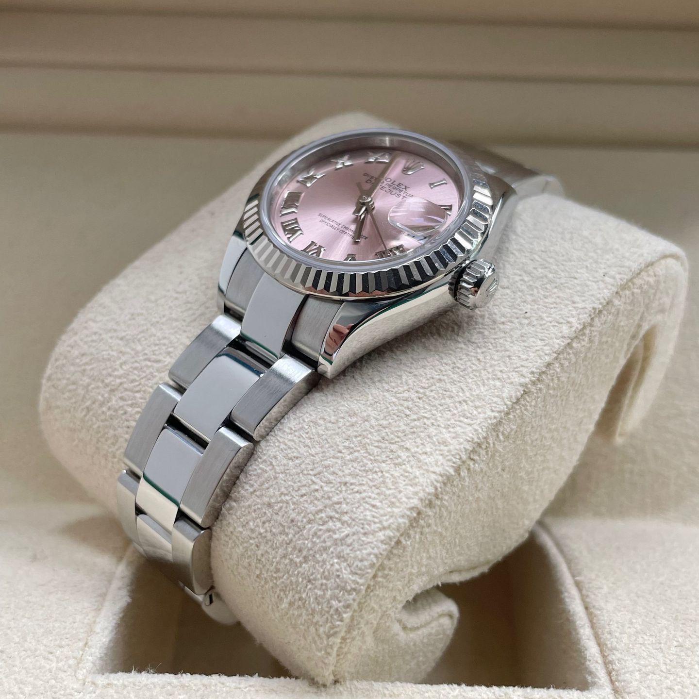 Rolex Lady-Datejust 279174 (2022) - Pink dial 28 mm Steel case (2/7)