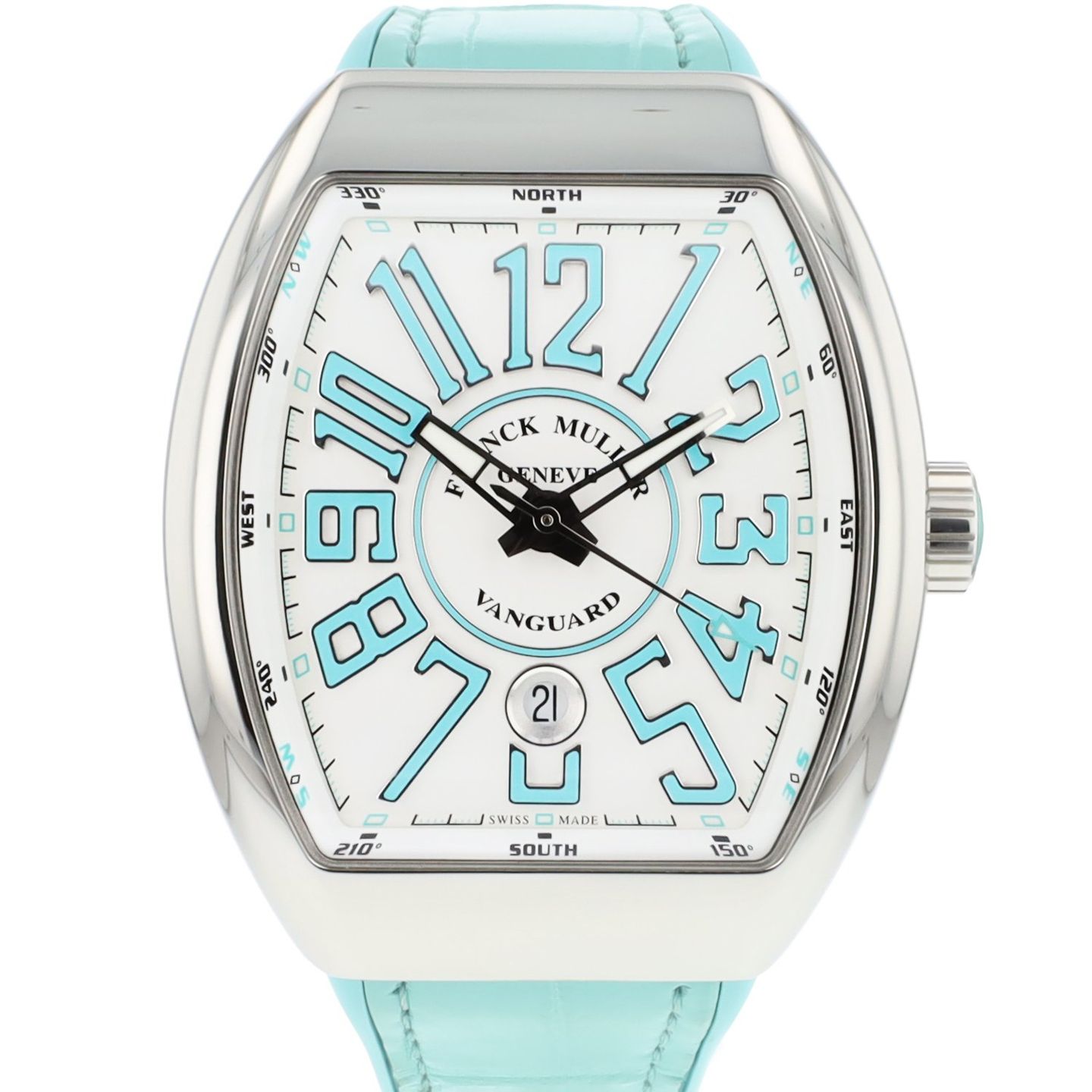 Franck Muller Long Island 1000 CC QZ (2024) - Silver dial 30 mm (1/6)