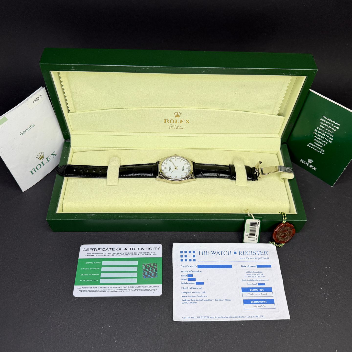 Rolex Cellini Danaos 4243 (2005) - 38mm Witgoud (3/8)