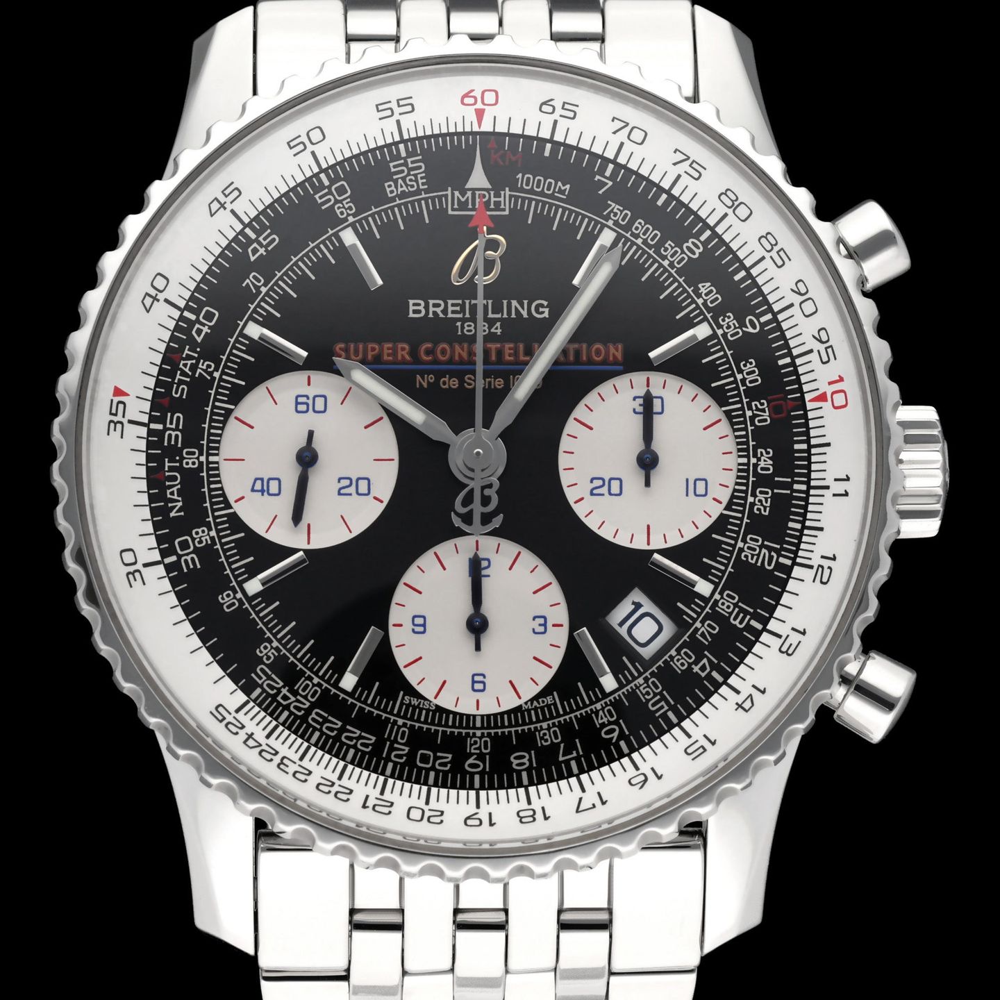 Breitling Navitimer A23322 (2012) - Zwart wijzerplaat 42mm Staal (1/8)
