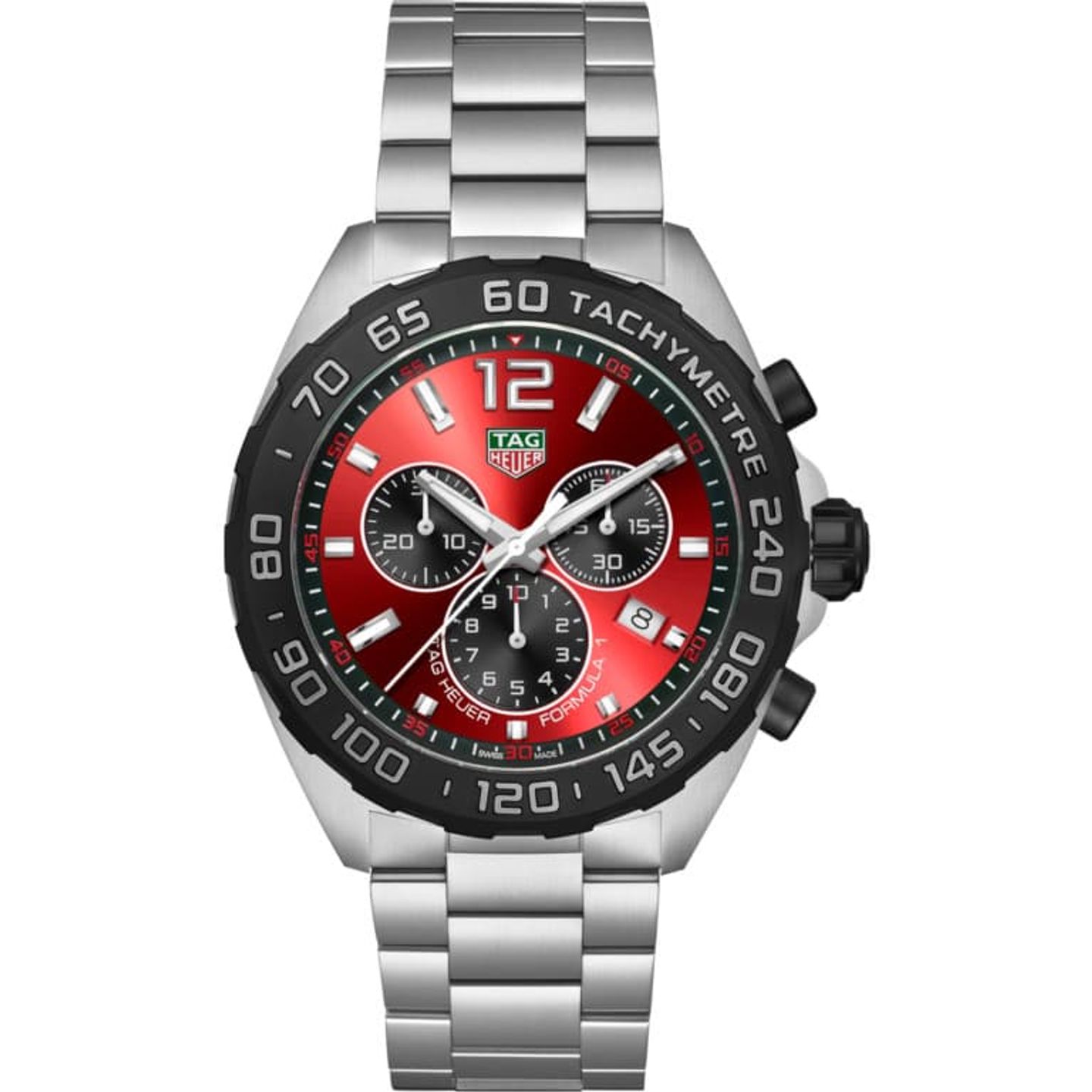 TAG Heuer Formula 1 Quartz CAZ101AN.BA0842 (2024) - Rood wijzerplaat 43mm Staal (1/1)