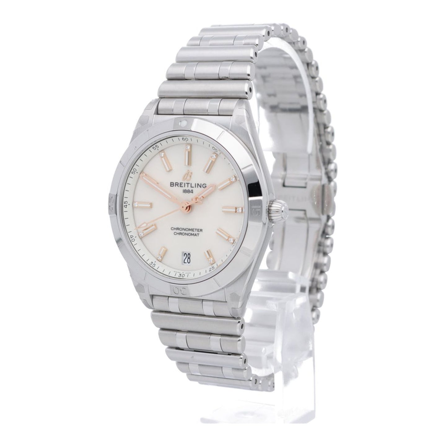 Breitling Chronomat 36 A10380101A2A1 (2025) - Wit wijzerplaat 36mm Staal (2/7)