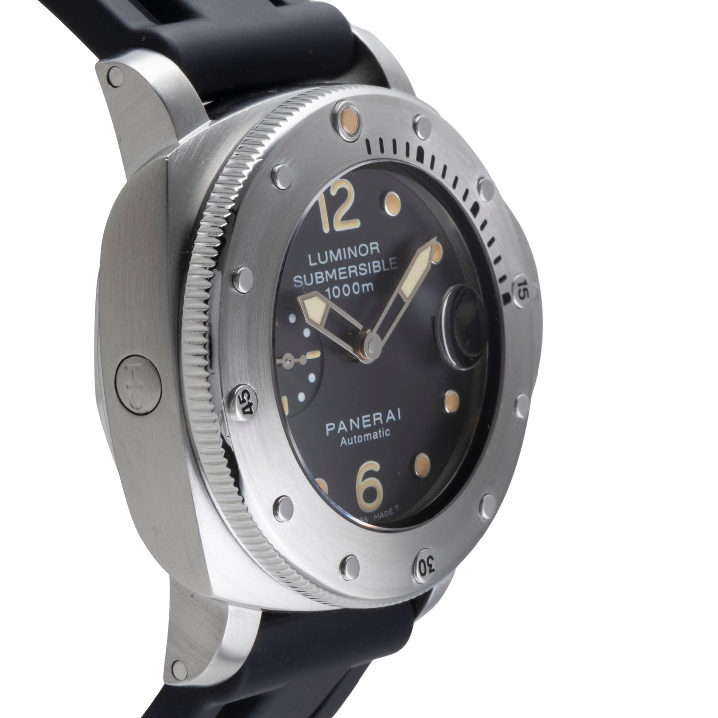 Panerai Luminor 1950 PAM00243 (2007) - Black dial 44 mm Steel case (7/8)