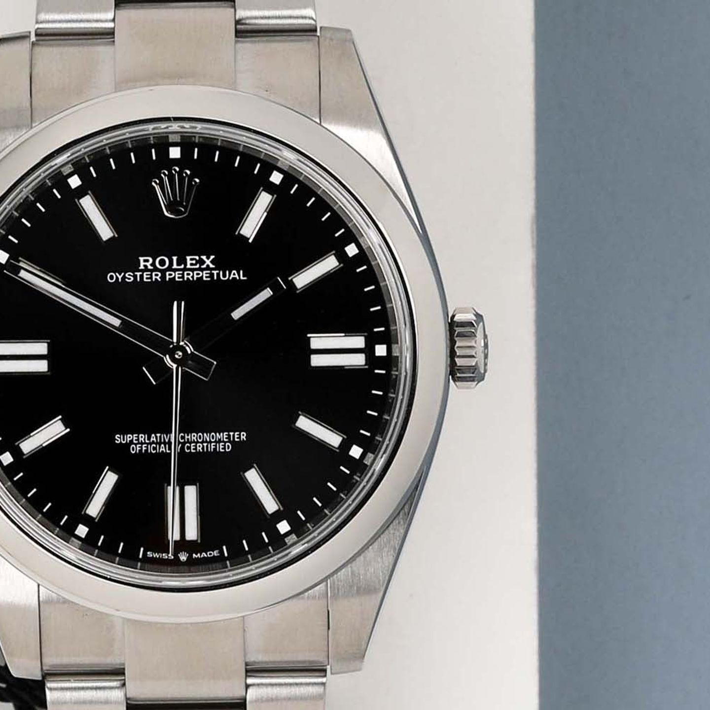 Rolex Oyster Perpetual 41 124300 (2022) - Zwart wijzerplaat 41mm Staal (5/8)