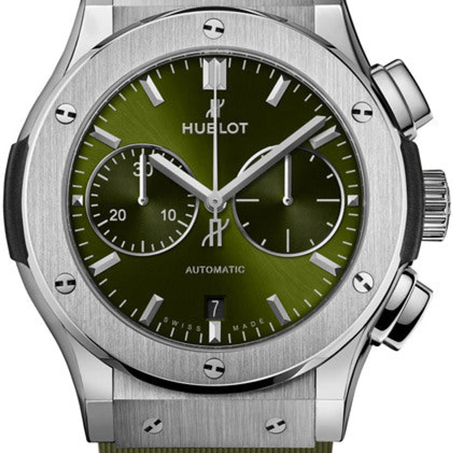 Hublot Classic Fusion Chronograph 521.NX.8970.RX (2026) - Green dial 45 mm Titanium case (1/1)