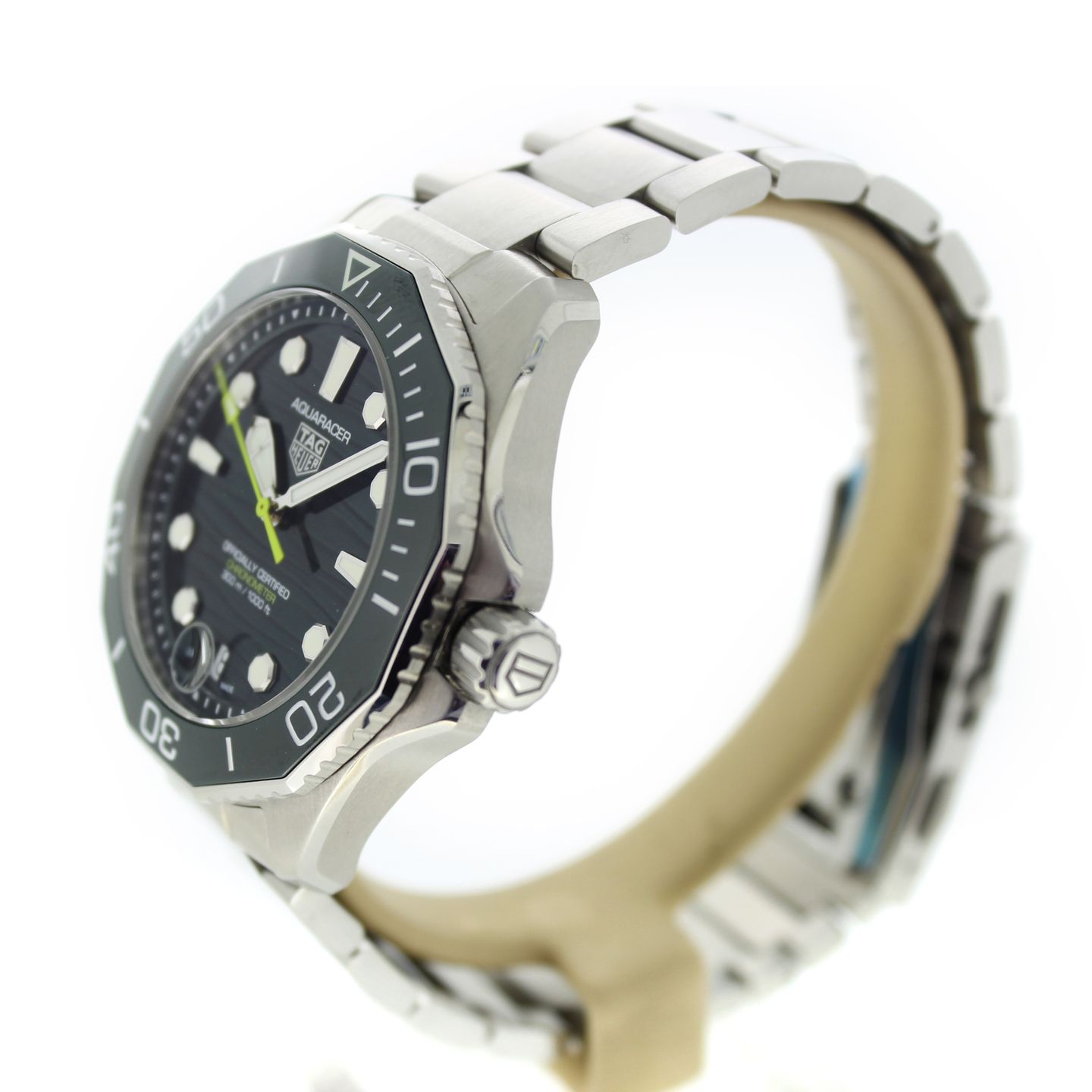 TAG Heuer Aquaracer 300M WBP5116.BA0013 (2024) - Groen wijzerplaat 42mm Staal (6/7)