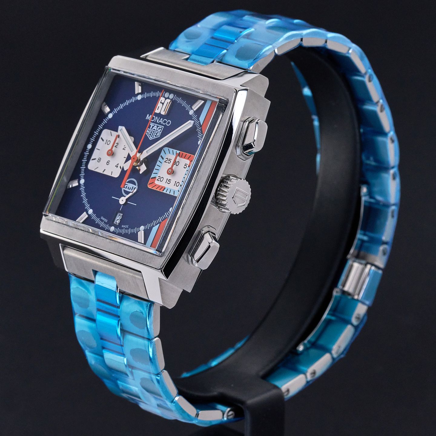 TAG Heuer Monaco CBL2115.FC6494 (2022) - Blue dial 39 mm Steel case (4/8)