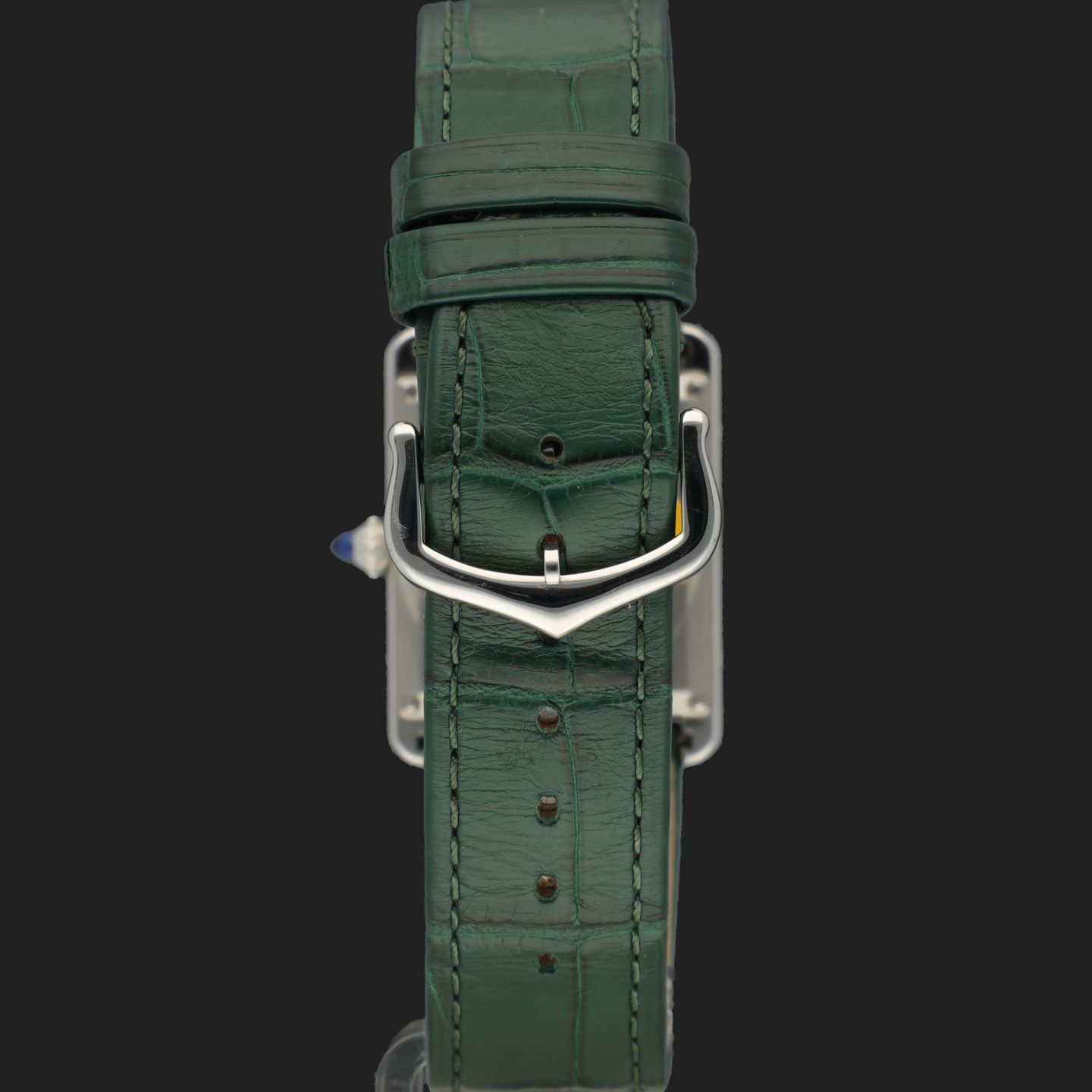 Cartier Tank WSTA0056 (2022) - Green dial 34 mm Steel case (6/8)