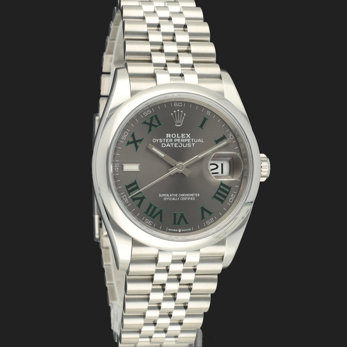Rolex Datejust 36 126200 (2021) - Grey dial 36 mm Steel case (4/8)