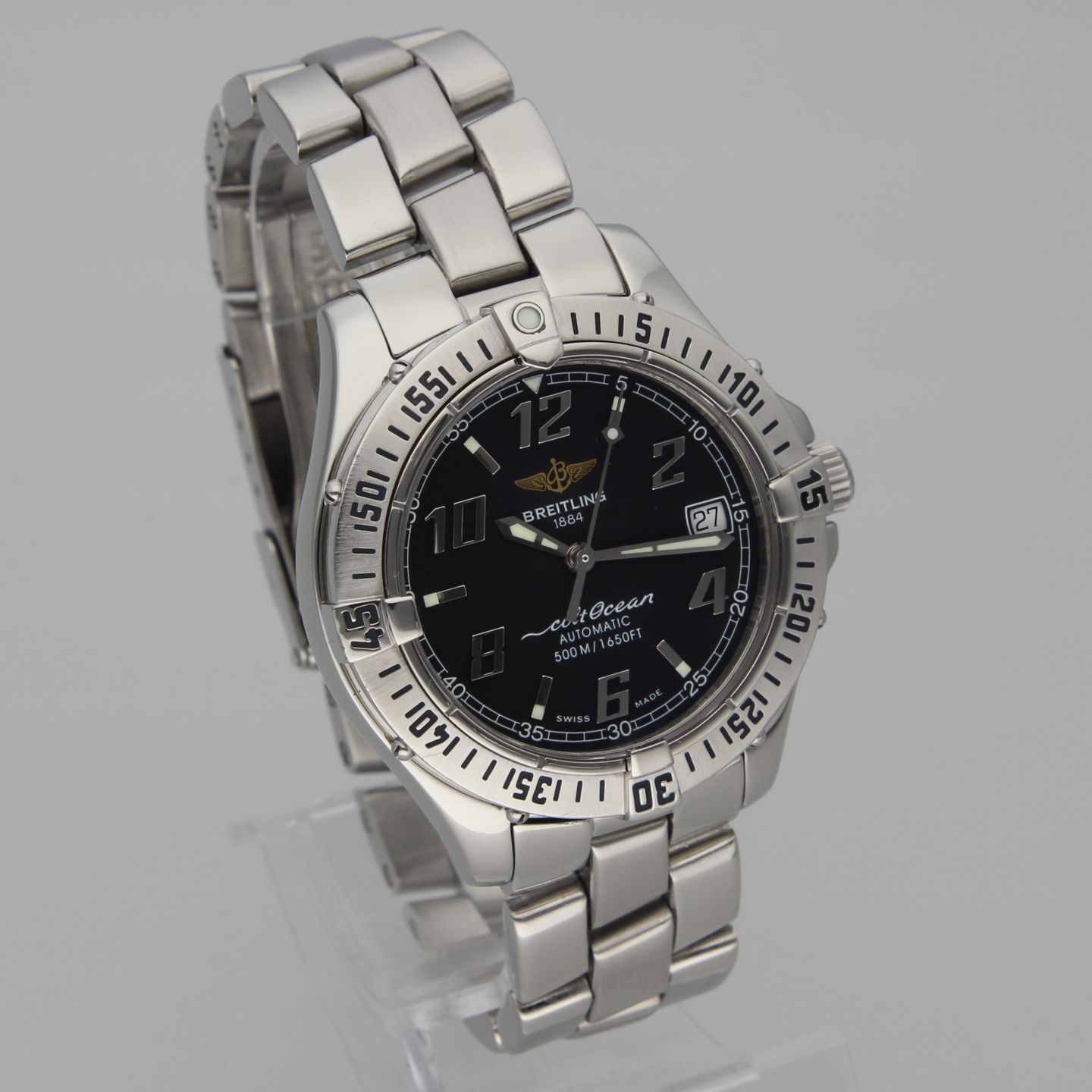 Breitling Colt Automatic A17350 (2000) - Black dial 38 mm Steel case (3/8)