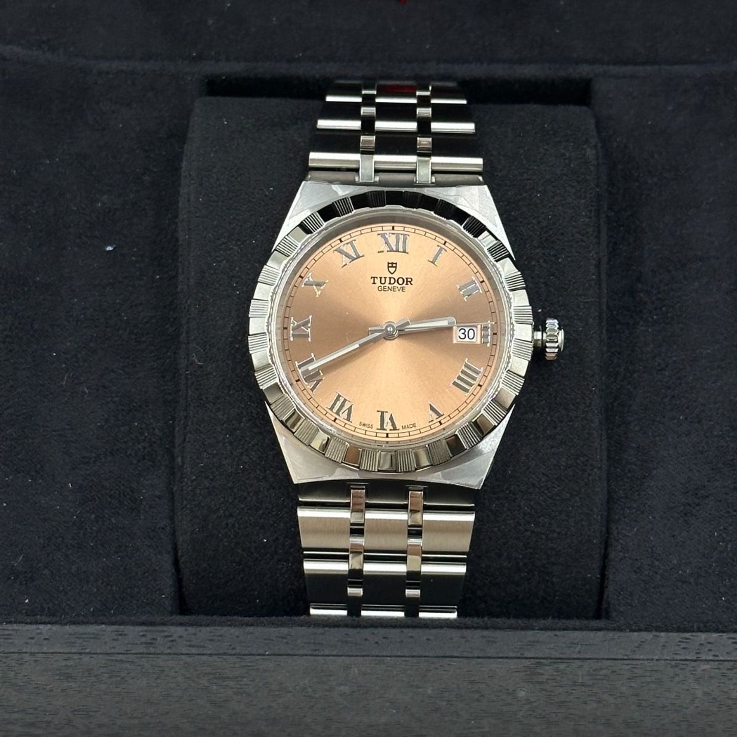 Tudor Royal 28500-0007 (2023) - Roze wijzerplaat 38mm Staal (5/8)