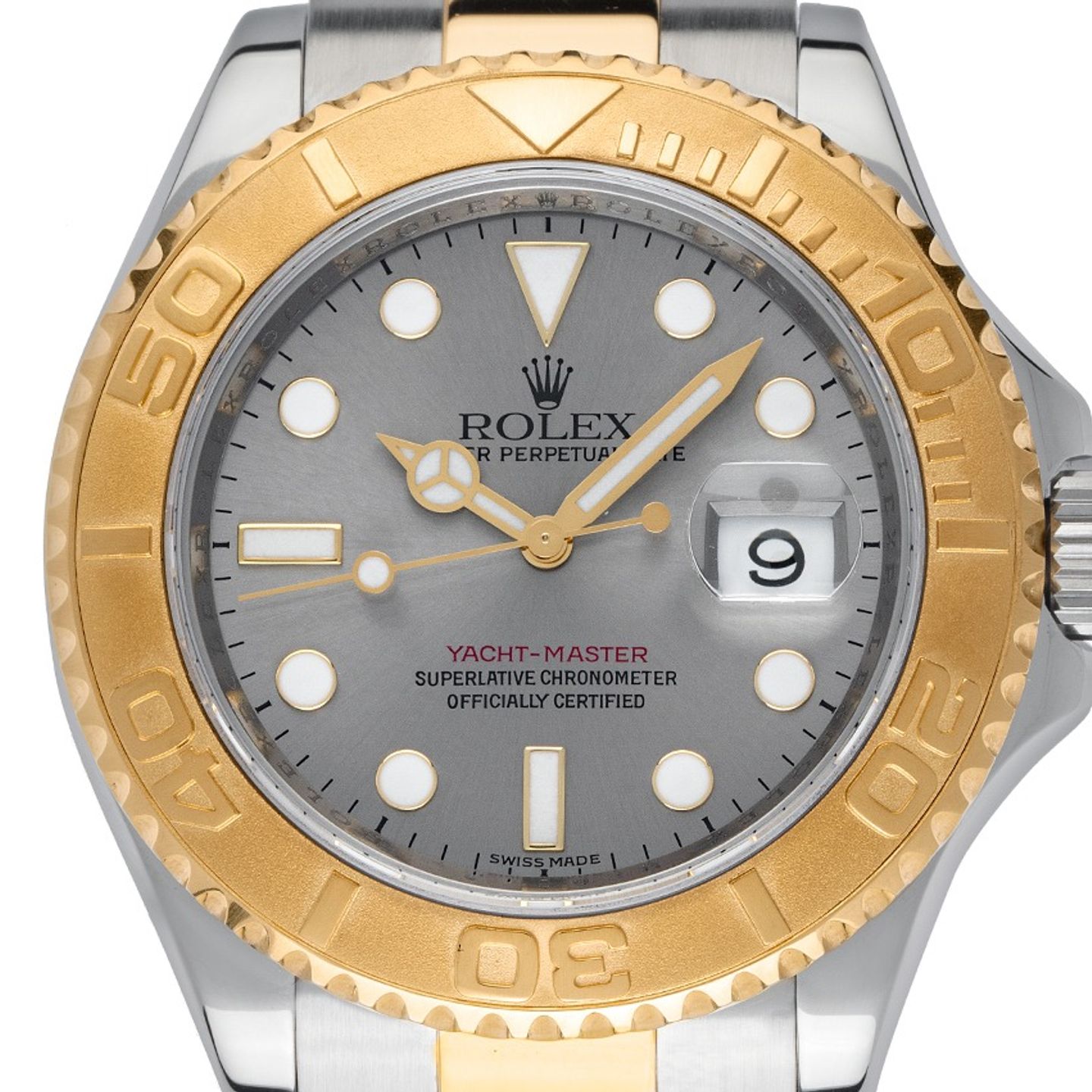 Rolex Yacht-Master 40 16623 (2008) - Grijs wijzerplaat 40mm Goud/Staal (1/8)