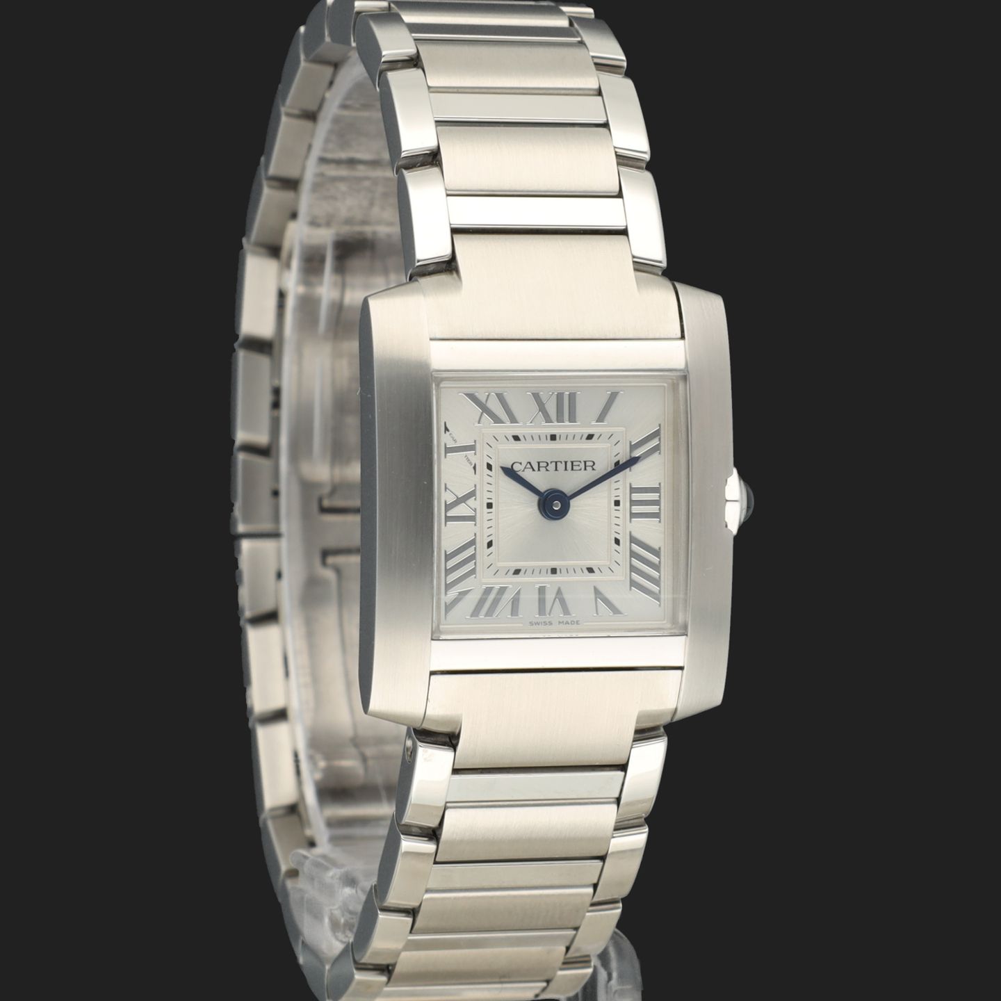 Cartier Tank Française WSTA0065 (2023) - Zilver wijzerplaat 21mm Staal (4/8)