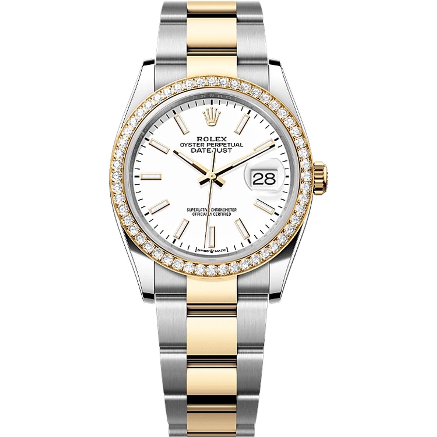 Rolex Datejust 36 126283RBR (2025) - Wit wijzerplaat 36mm Staal (1/1)