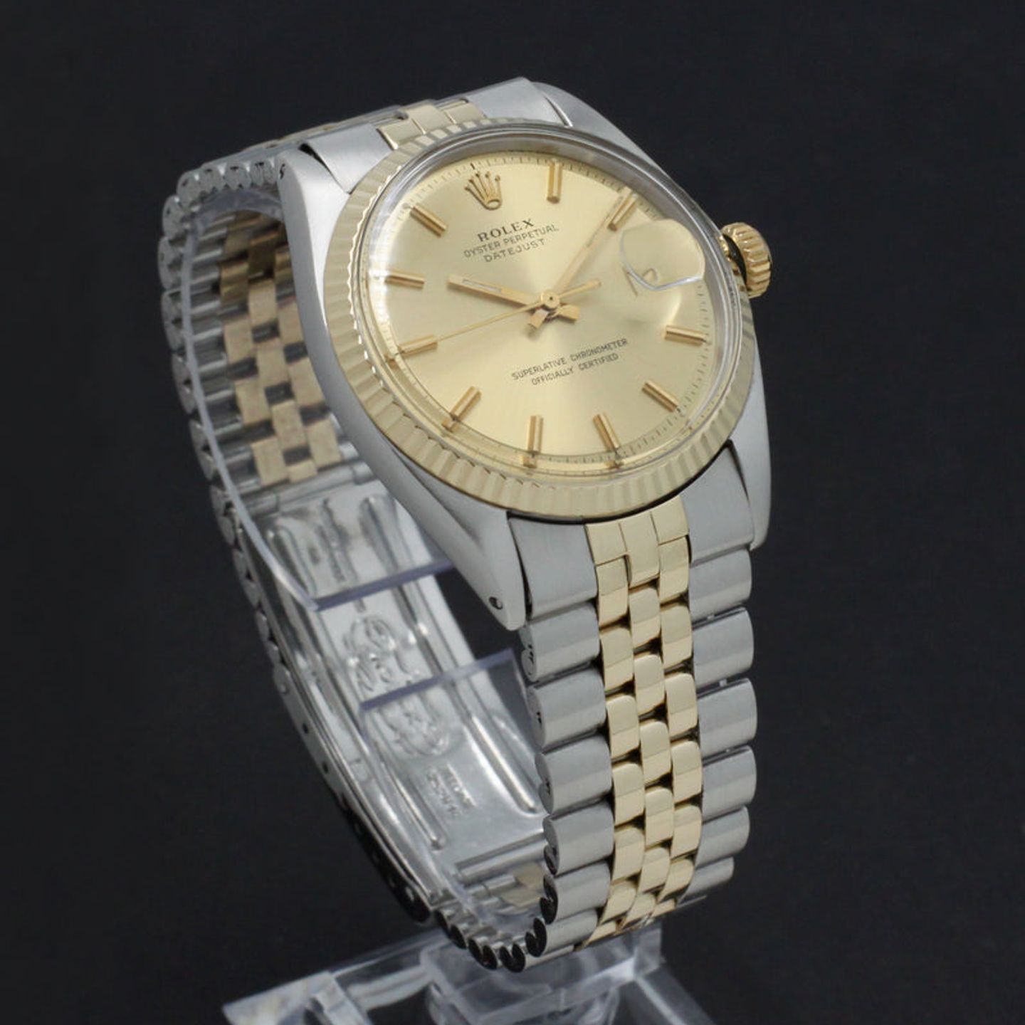 Rolex Datejust 1601 (1972) - Gold dial 36 mm Gold/Steel case (12/14)