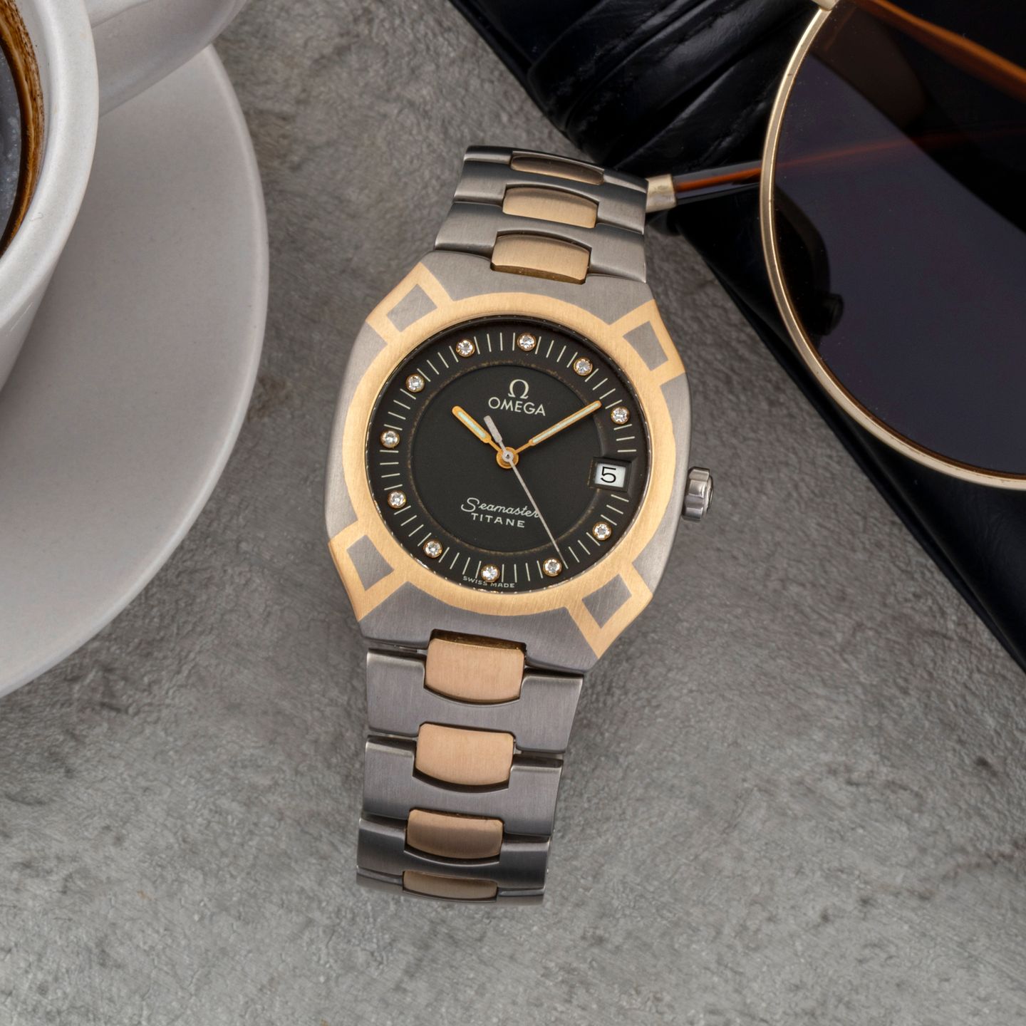 Omega Seamaster 5810.45.00 (Unknown (random serial)) - Black dial 34 mm Titanium case (1/8)