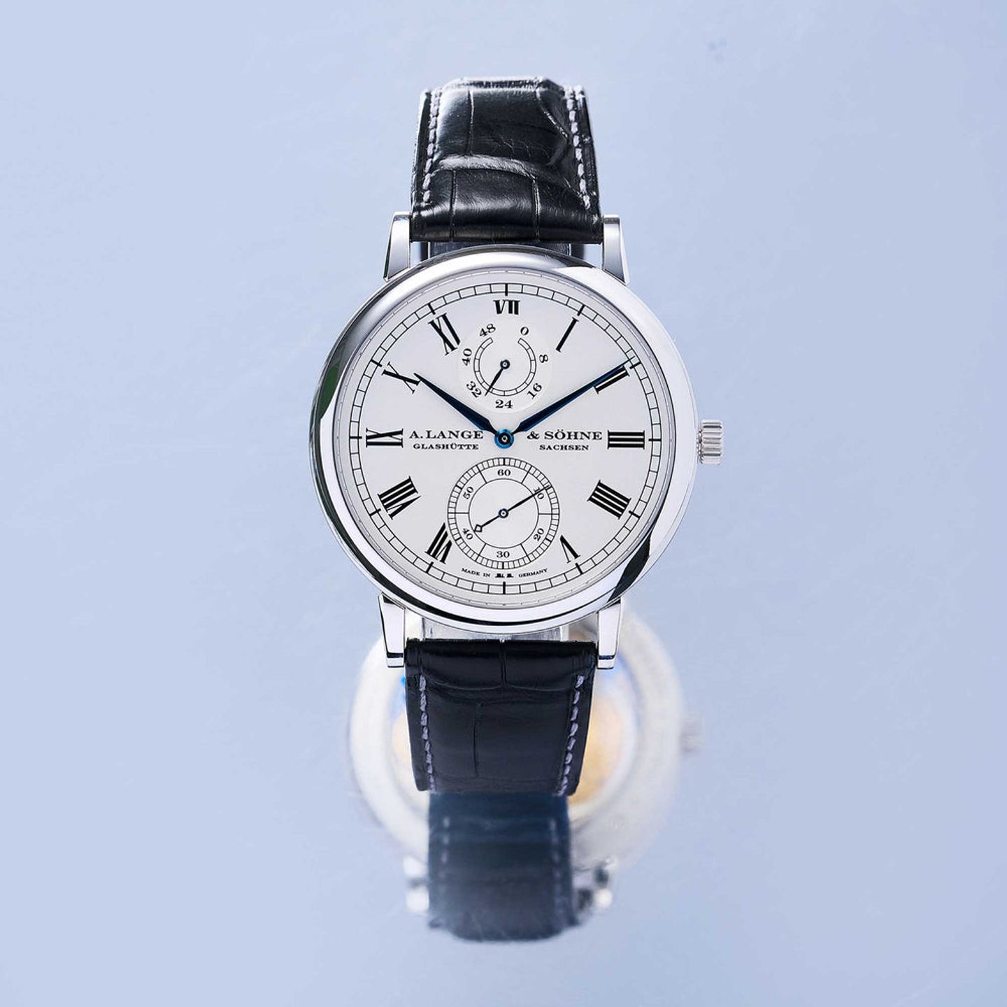 A. Lange & Söhne Langematik 304.049 (2005) - Silver dial 41 mm Platinum case (1/8)