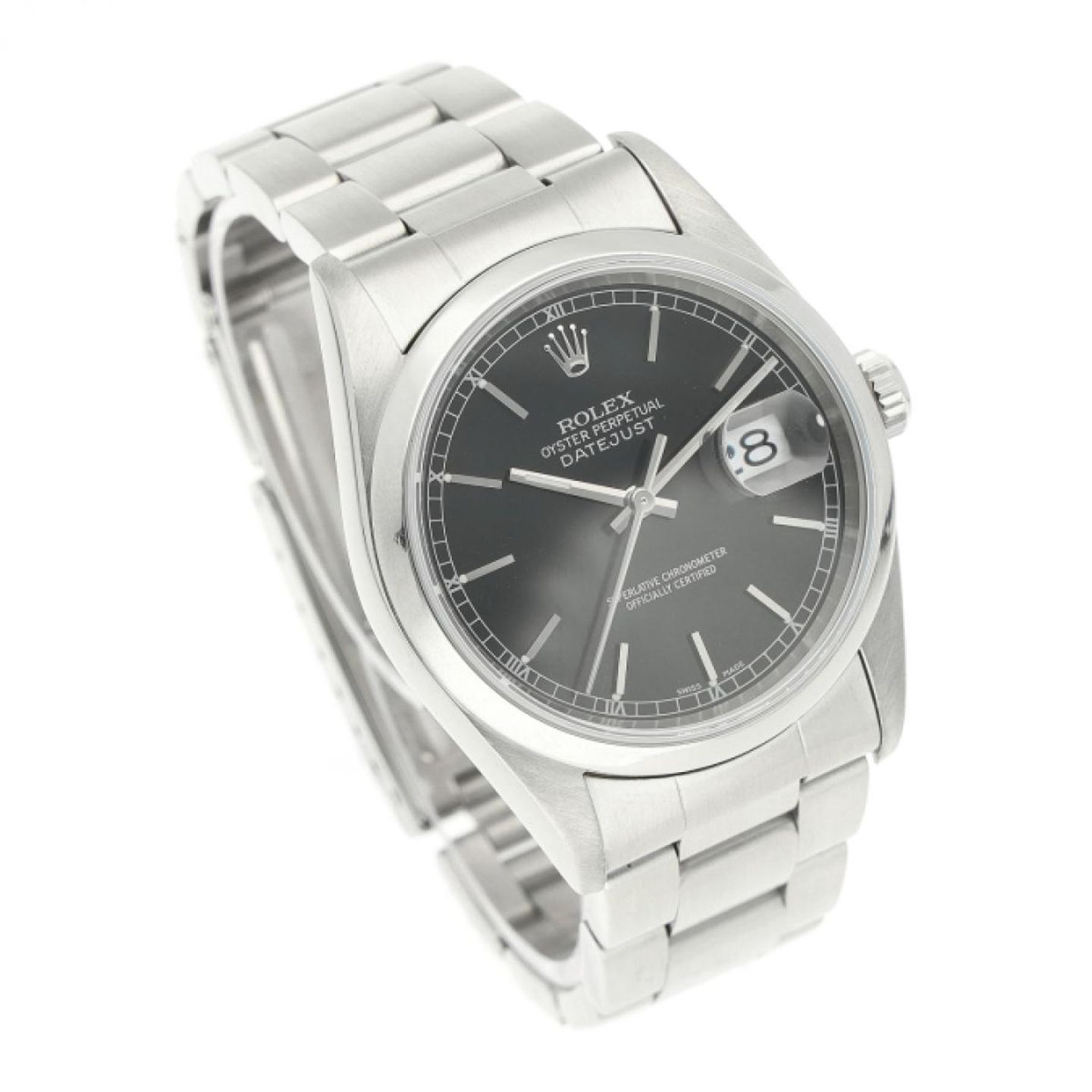 Rolex Datejust 36 16200 (2002) - Black dial 36 mm Steel case (3/7)