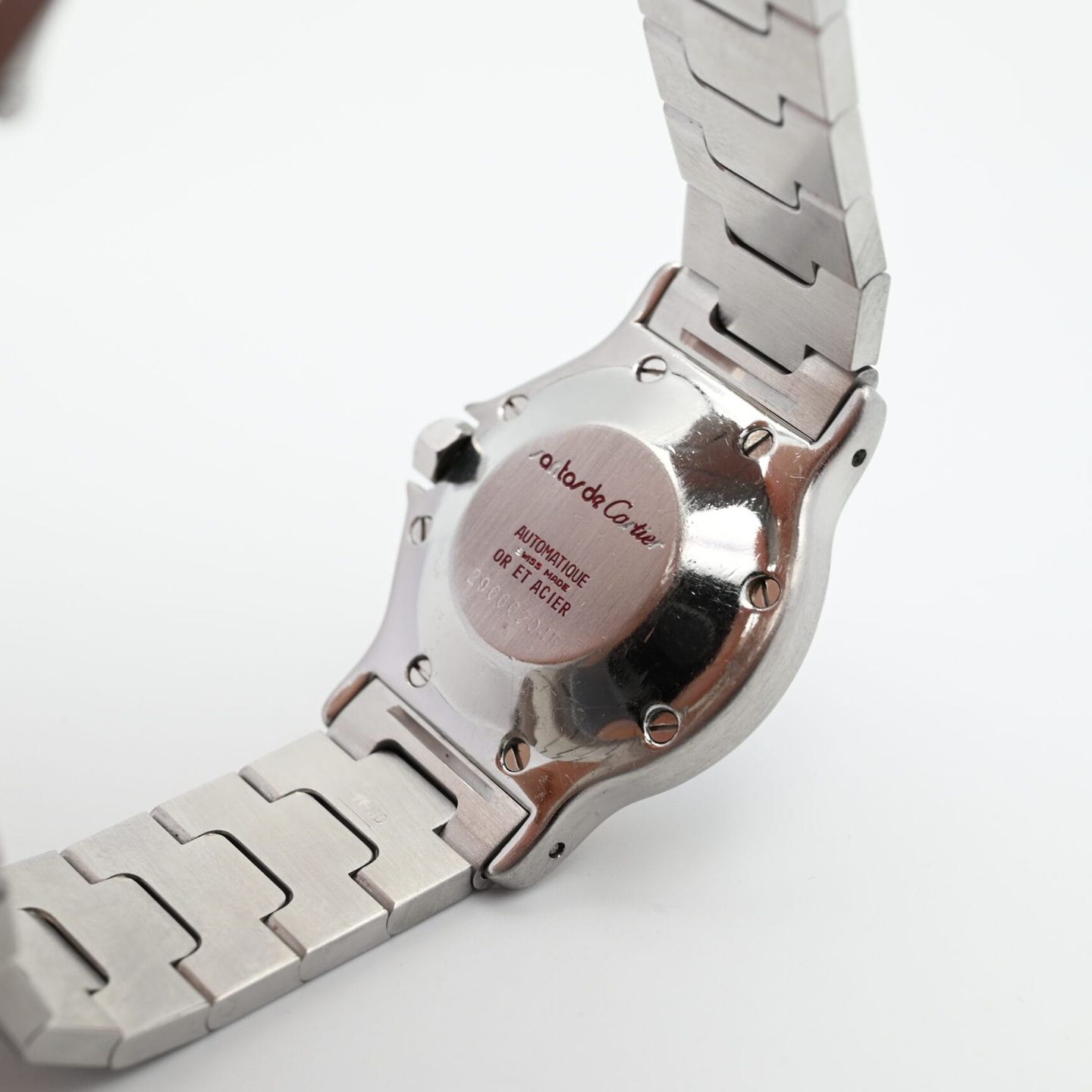 Cartier Santos 2966 (Unknown (random serial)) - White dial 30 mm Gold/Steel case (7/7)