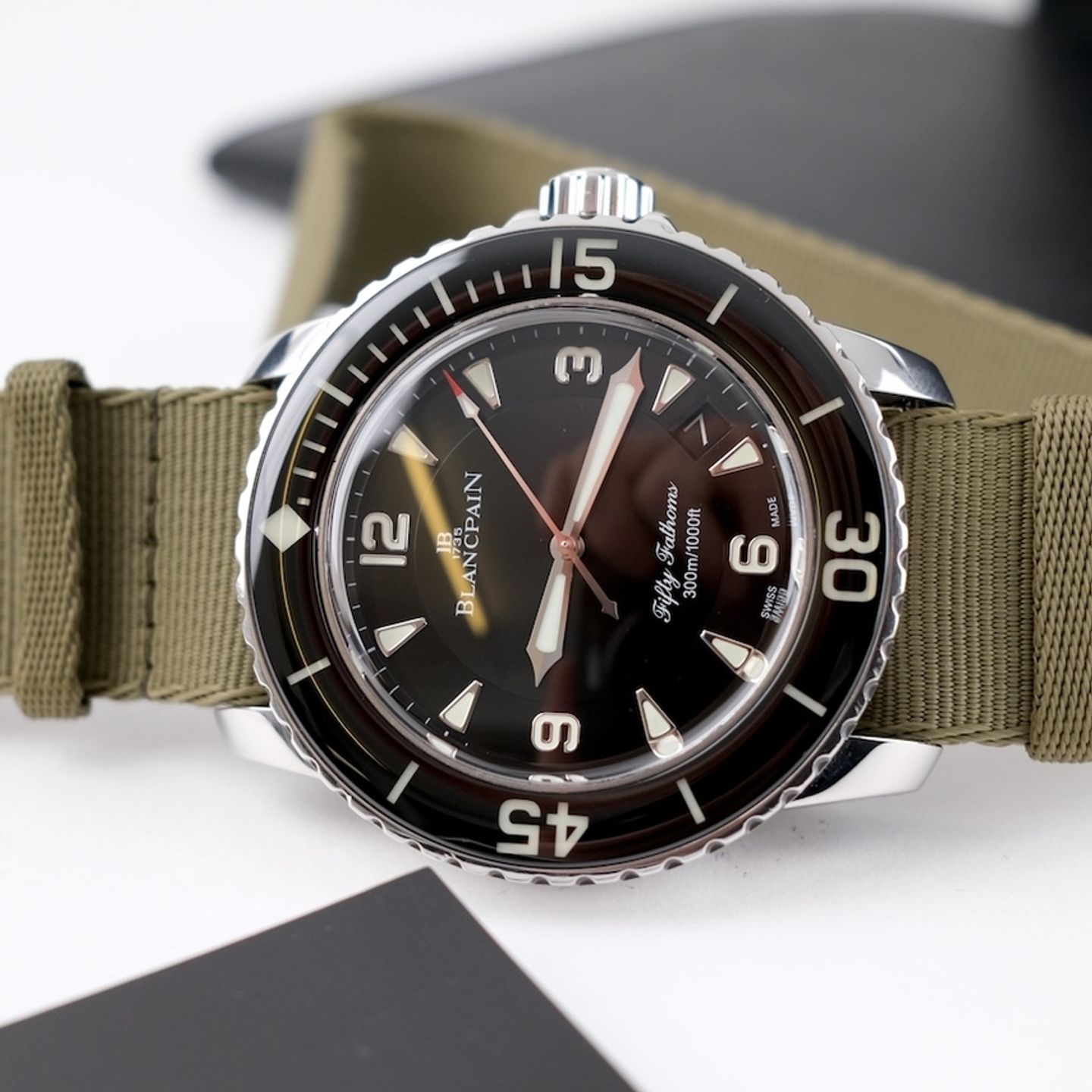 Blancpain Fifty Fathoms 5015-1130-52A (2020) - Zwart wijzerplaat 45mm Staal (5/8)