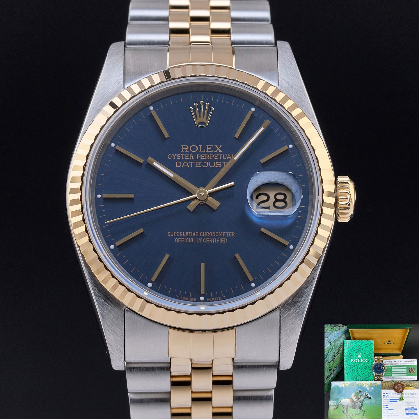 Rolex Datejust 36 16233 (1989) - 36mm Goud/Staal (1/7)