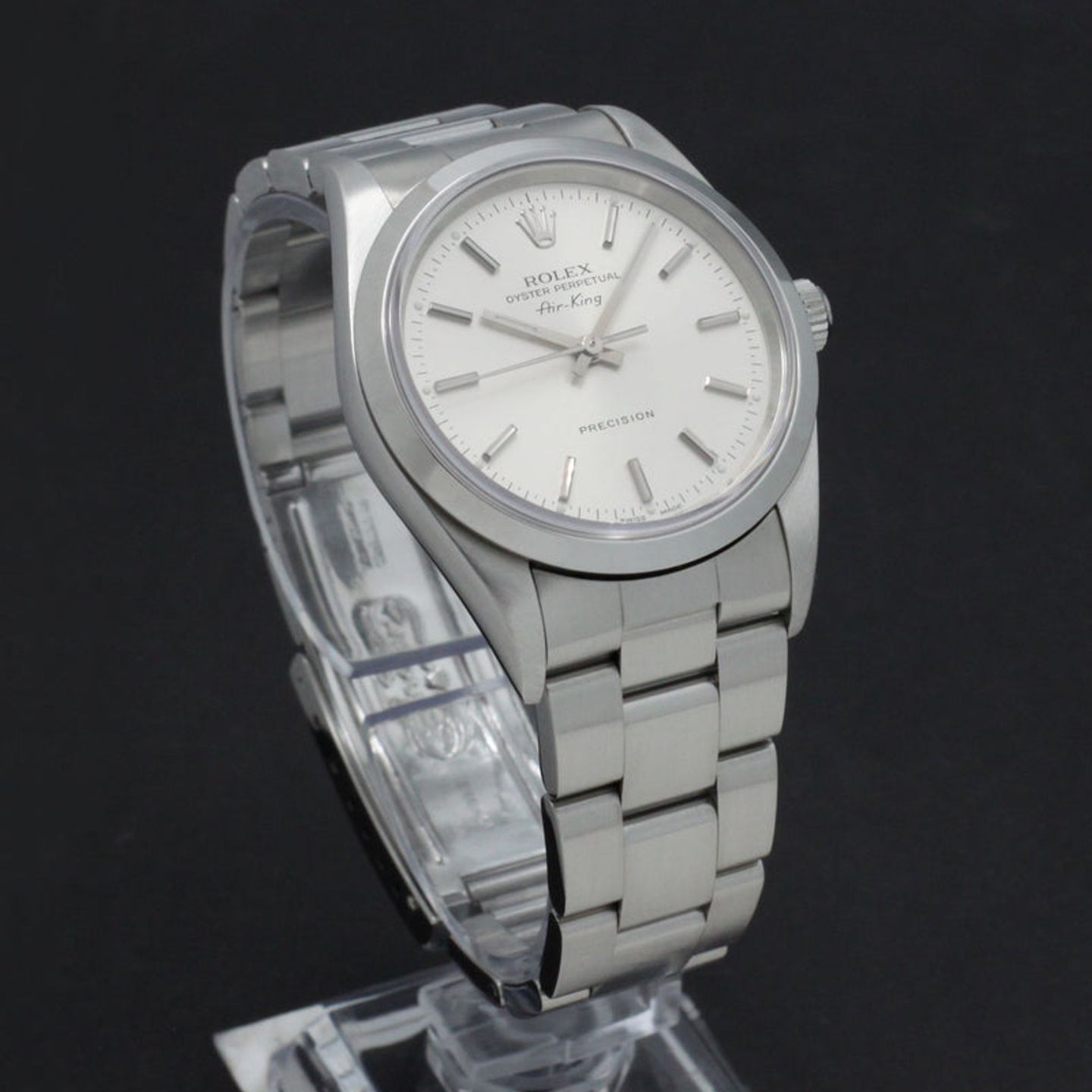 Rolex Air-King 14000 (1999) - Zilver wijzerplaat 34mm Staal (3/7)