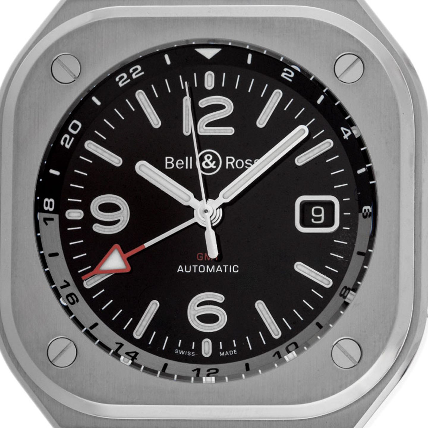 Bell & Ross BR 05 BR05G-BL-ST/SST (2024) - Zwart wijzerplaat 42mm Staal (1/7)