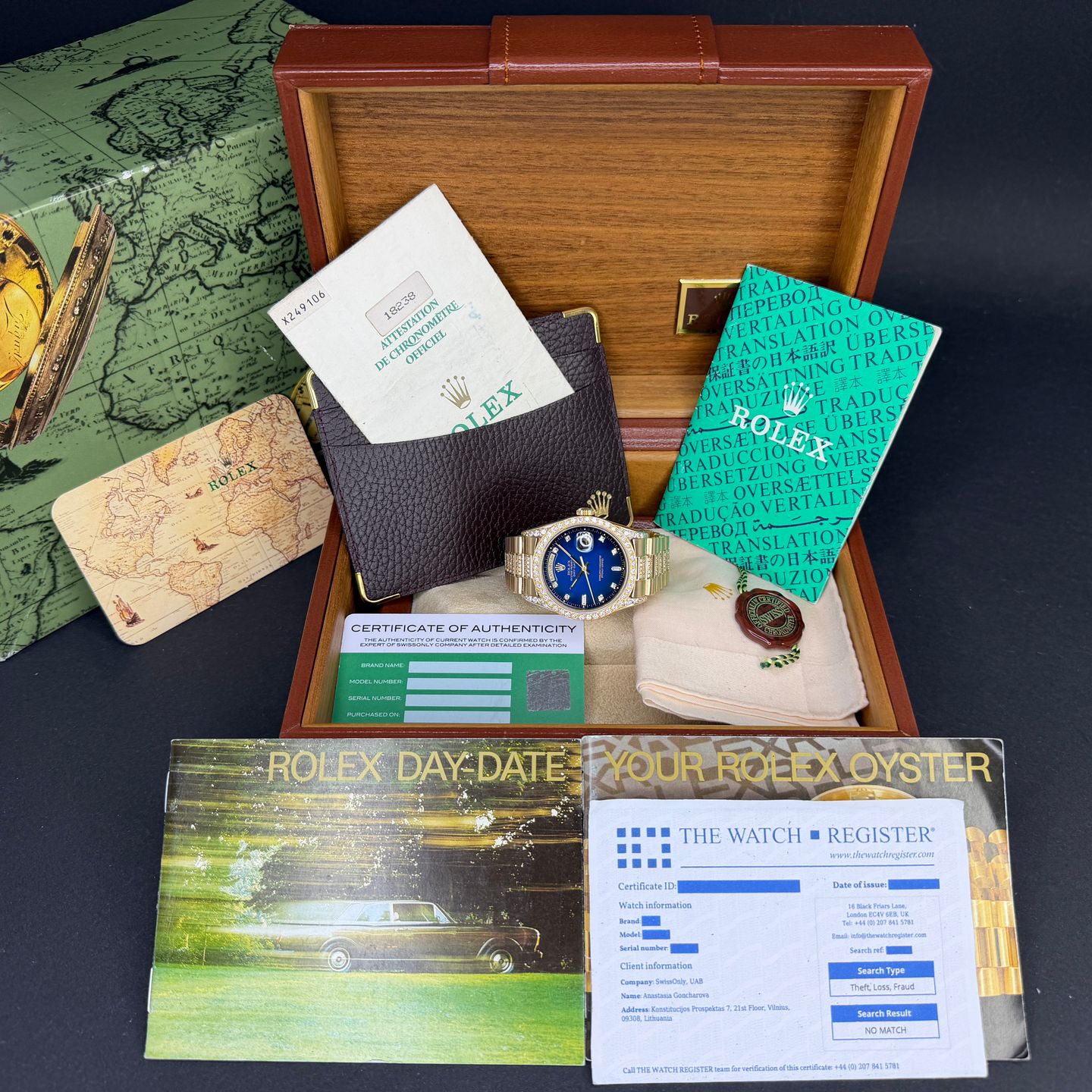 Rolex Day-Date 36 18238 (1991) - Blue dial 36 mm Yellow Gold case (4/8)