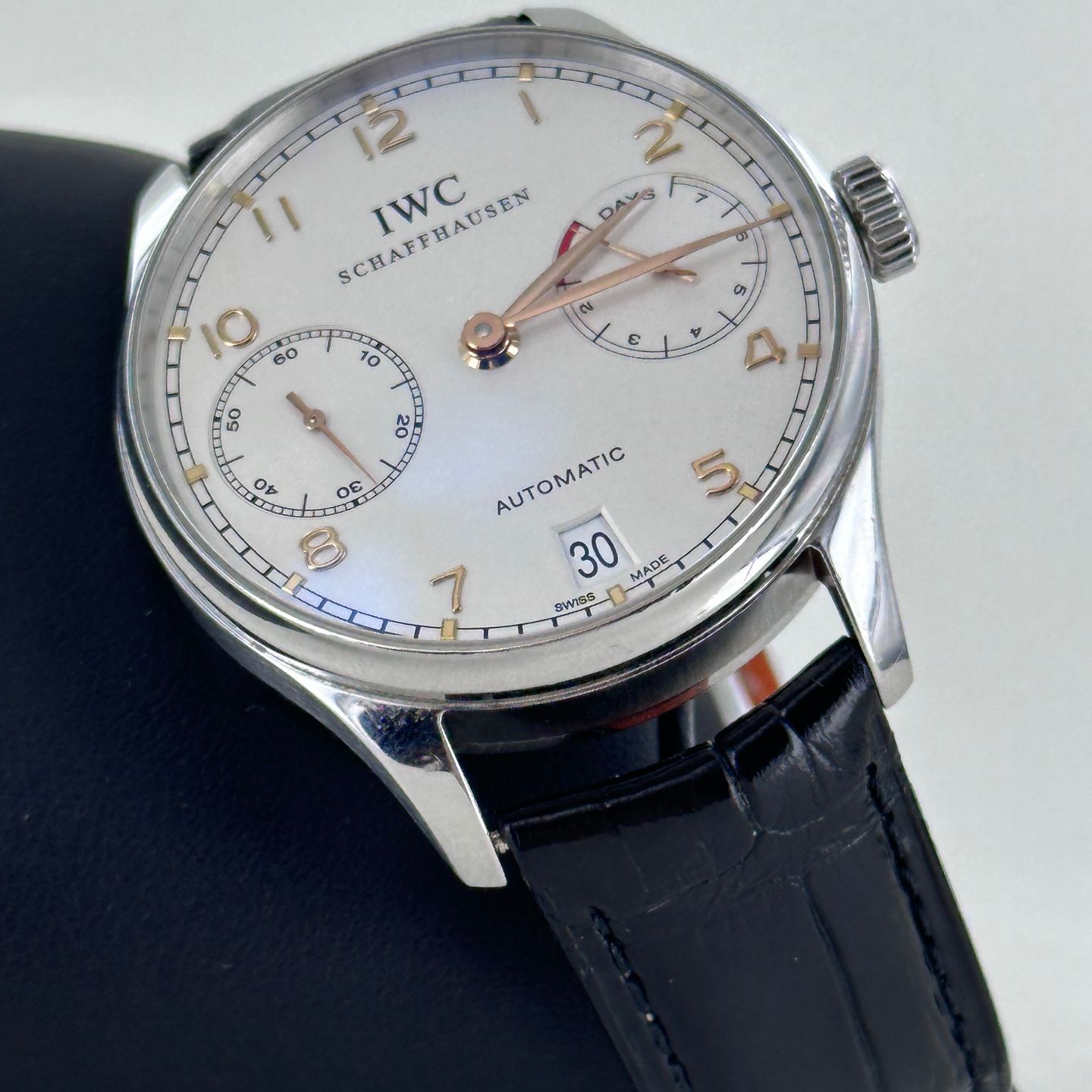 IWC Portuguese Automatic IW500114 (2015) - Zilver wijzerplaat 42mm Staal (1/7)