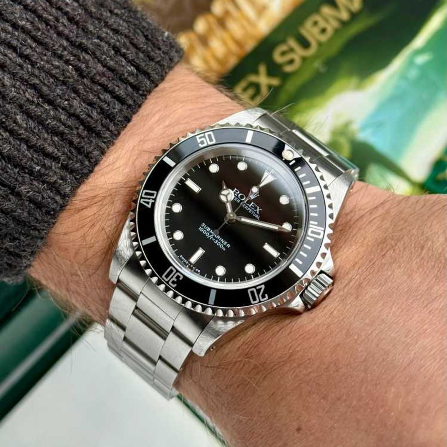 Rolex Submariner No Date 14060 (1993) - Zwart wijzerplaat 40mm Staal (2/8)