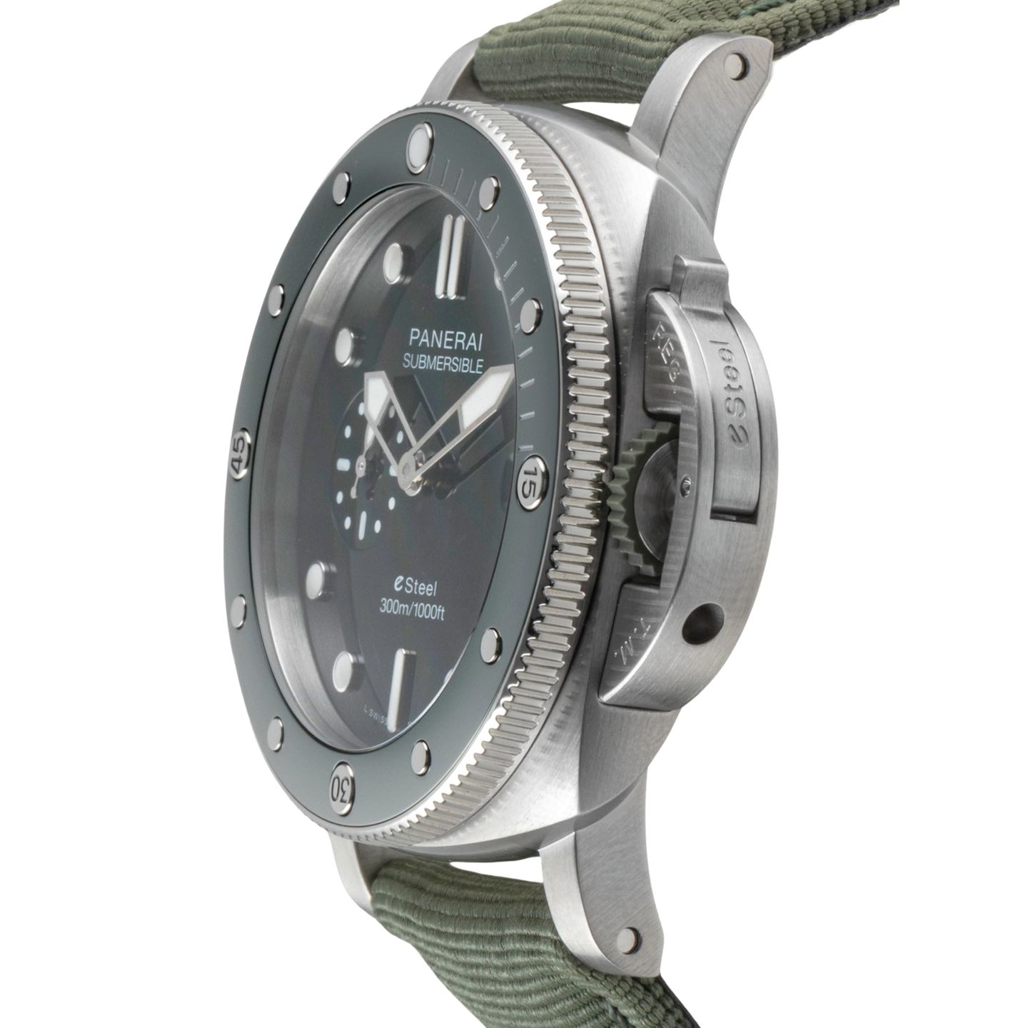 Panerai Luminor Submersible PAM01287 (Unknown (random serial)) - Green dial 44 mm Steel case (6/8)