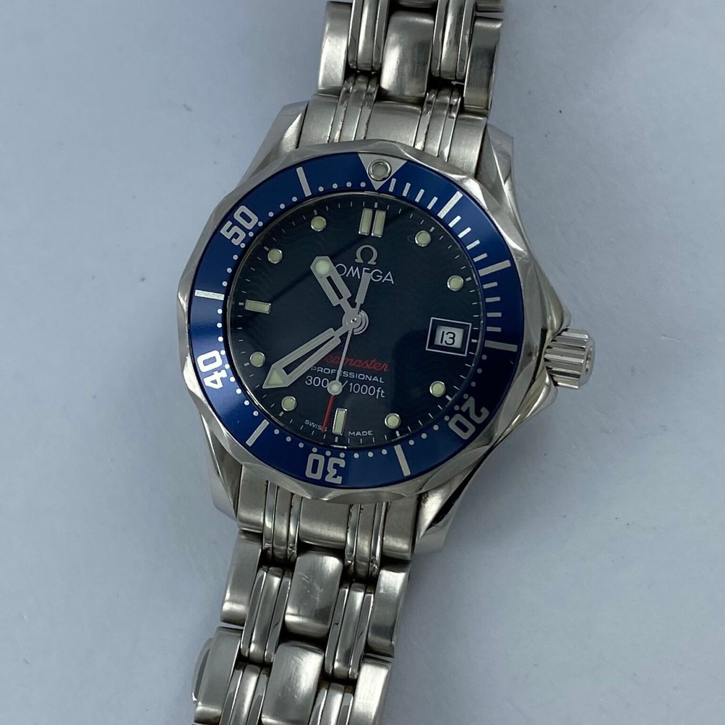 Omega Seamaster Diver 300 M 2224.80.00 (Unknown (random serial)) - Blue dial 28 mm Steel case (4/7)