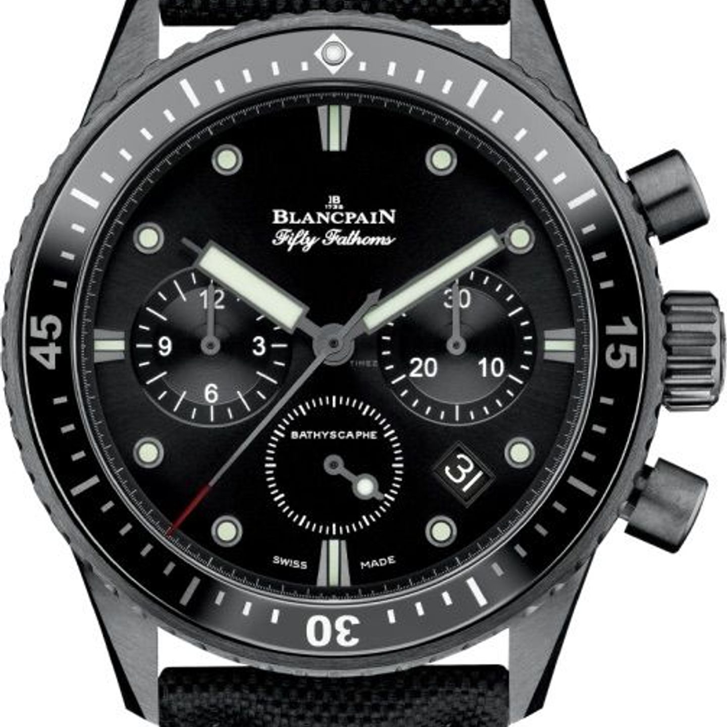 Blancpain Fifty Fathoms 5200-0130-B52A (2024) - Zwart wijzerplaat 43mm Keramiek (1/8)