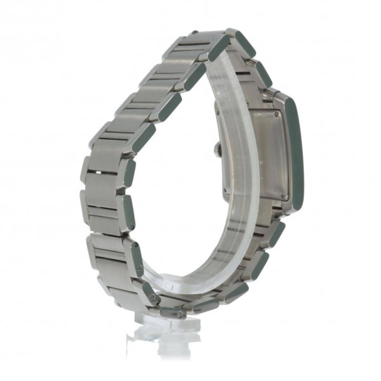 Cartier Tank Française W51002Q3 (Unknown (random serial)) - White dial 28 mm Steel case (5/5)