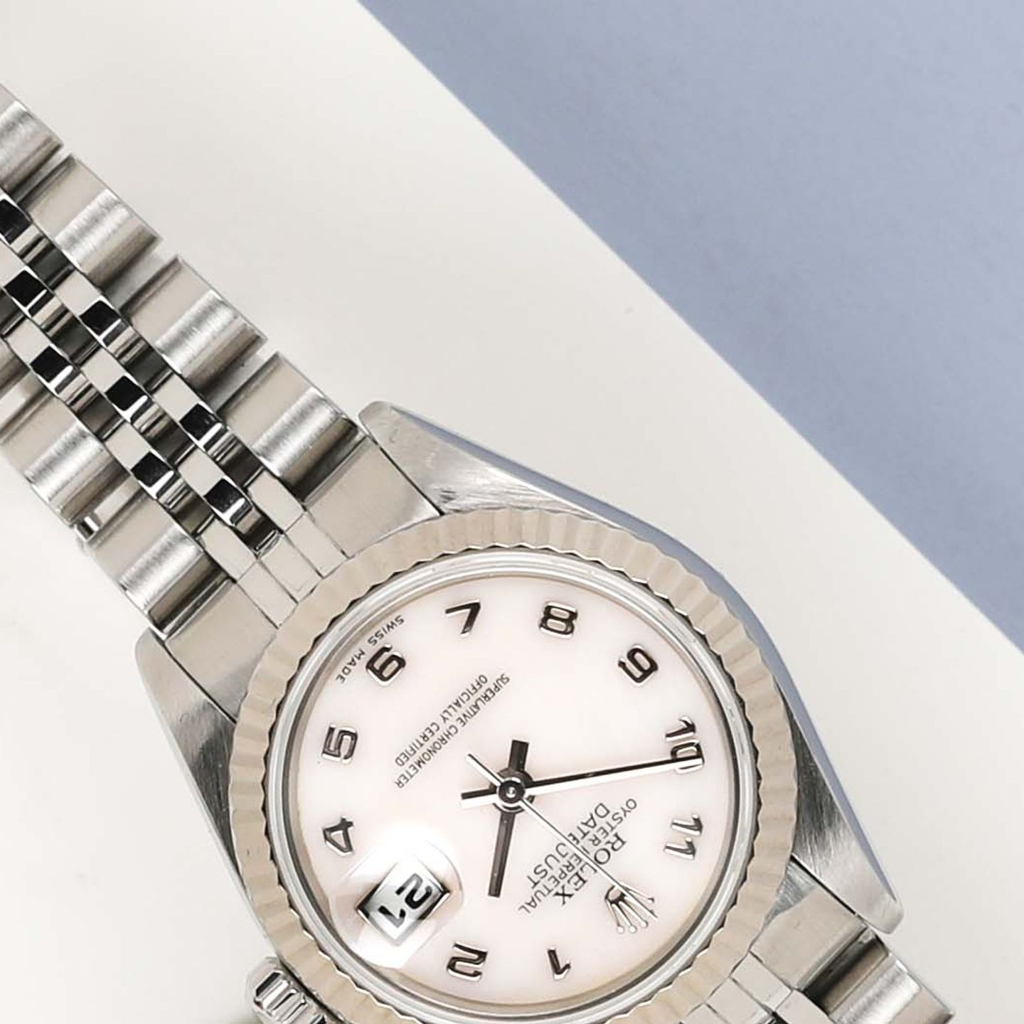 Rolex Lady-Datejust 69174 (1999) - Pearl dial 26 mm Steel case (4/7)