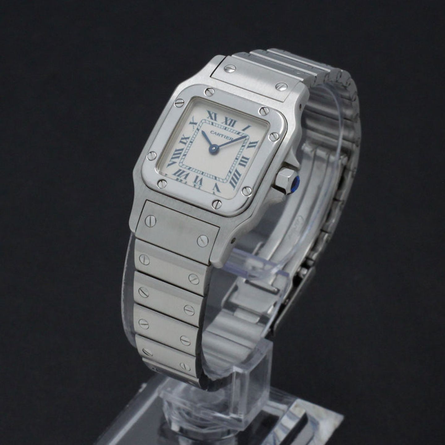 Cartier Santos Galbée 1565 (1999) - White dial 24 mm Steel case (5/7)