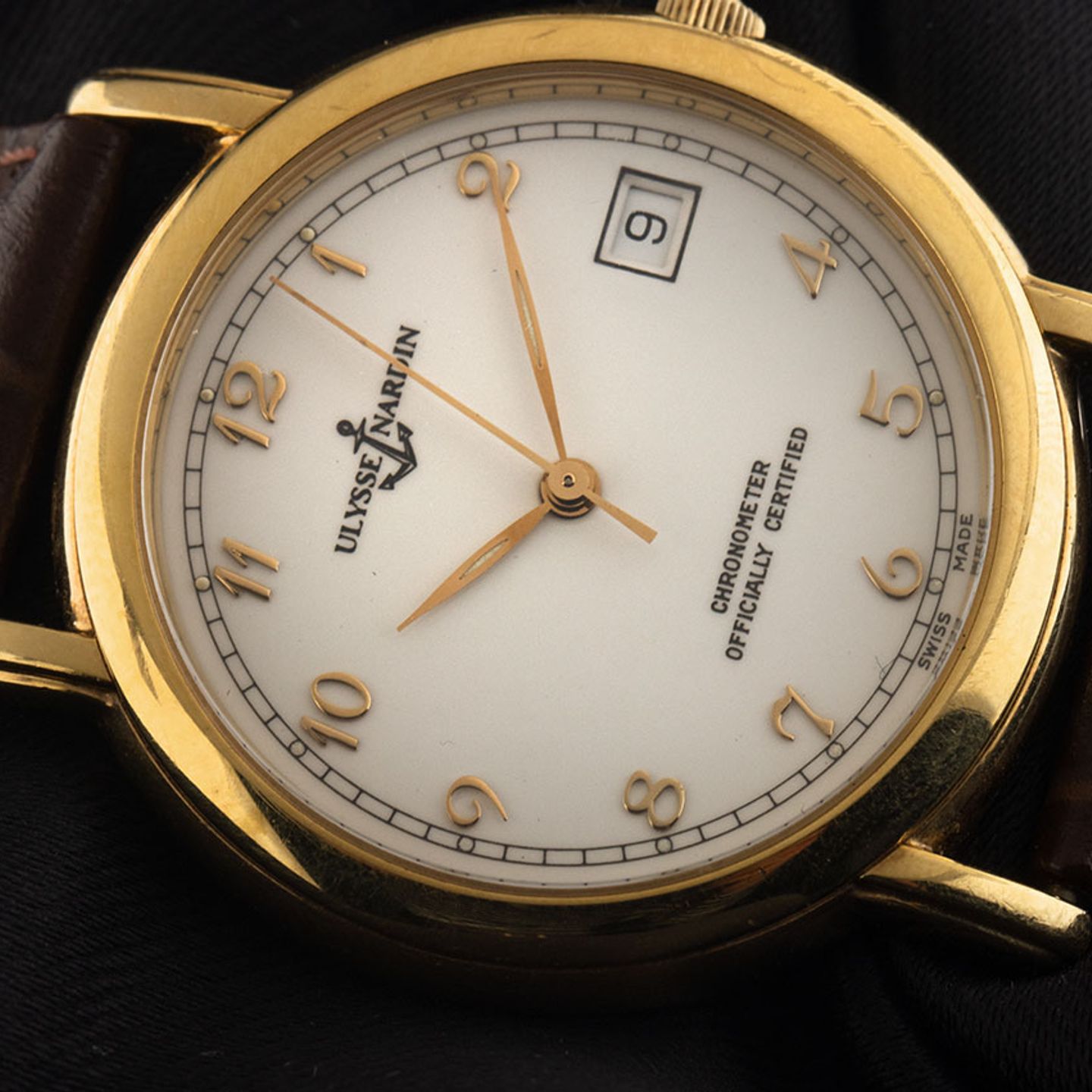 Ulysse Nardin San Marco 131-77 (1990) - Blauw wijzerplaat 38mm Geelgoud (3/8)