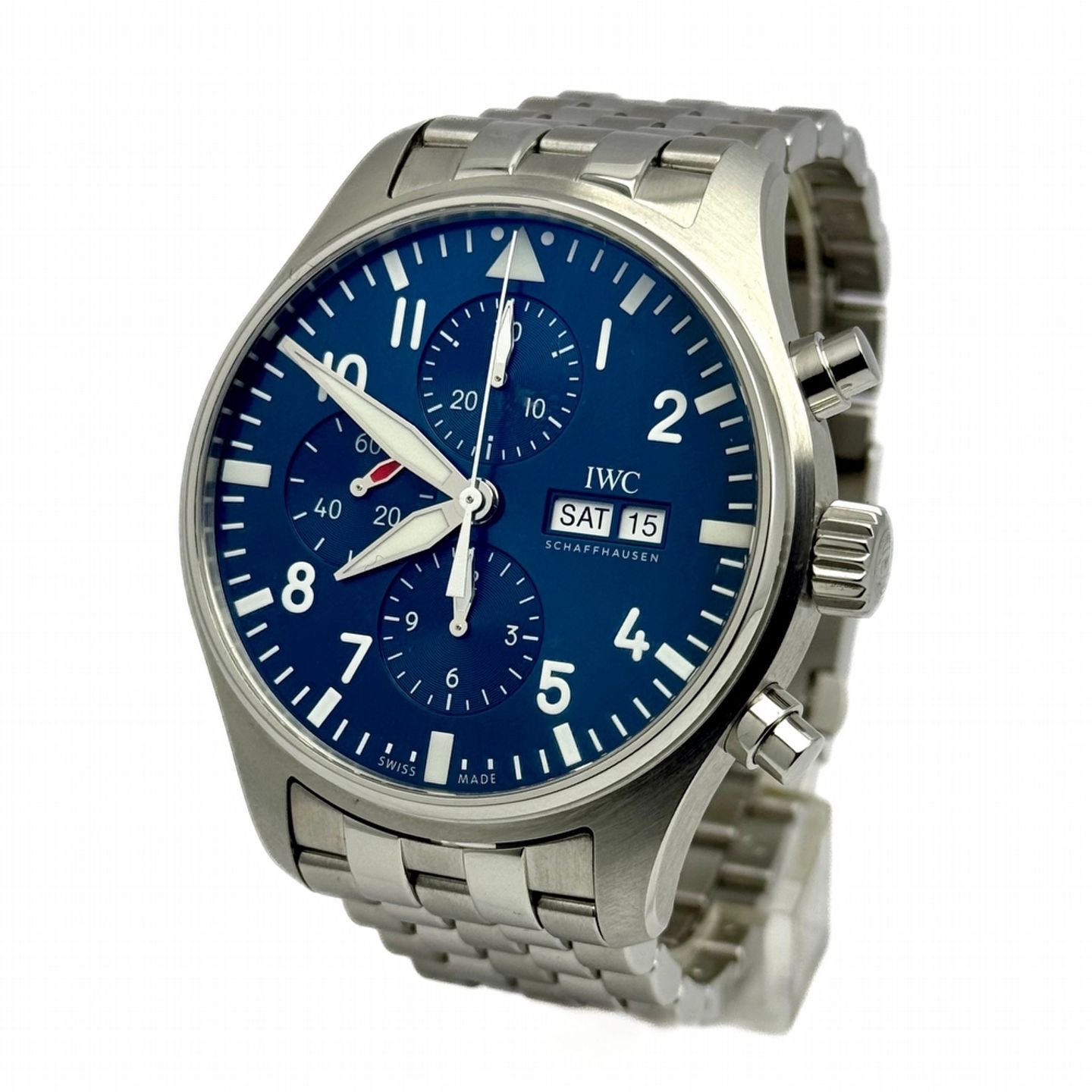 IWC Pilot Chronograph IW377717 (2020) - Blauw wijzerplaat 43mm Staal (2/16)