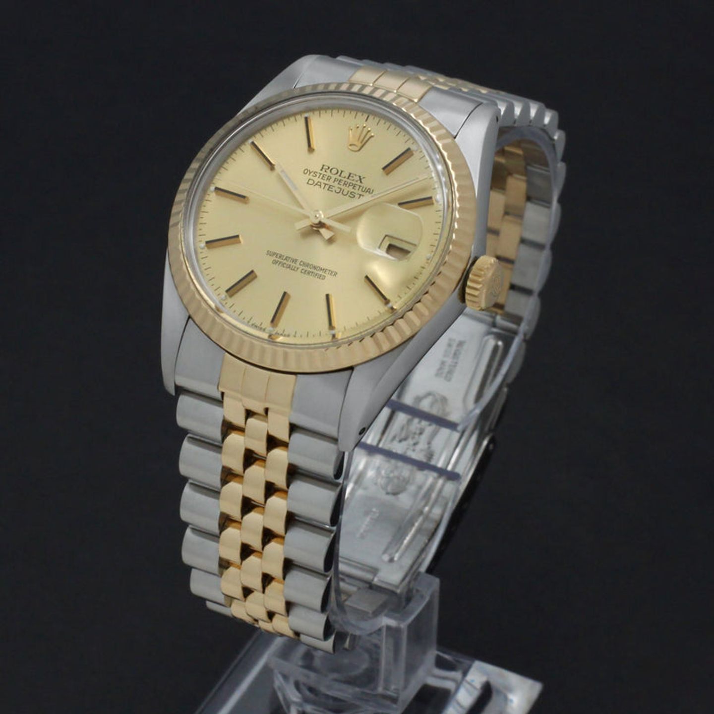 Rolex Datejust 36 16013 (1987) - Goud wijzerplaat 36mm Goud/Staal (2/7)