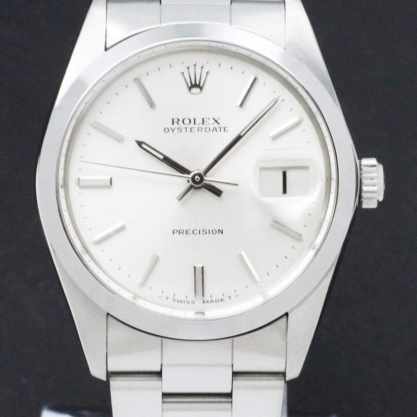 Rolex Oyster Precision 6694 (1973) - Zilver wijzerplaat 34mm Staal (2/14)