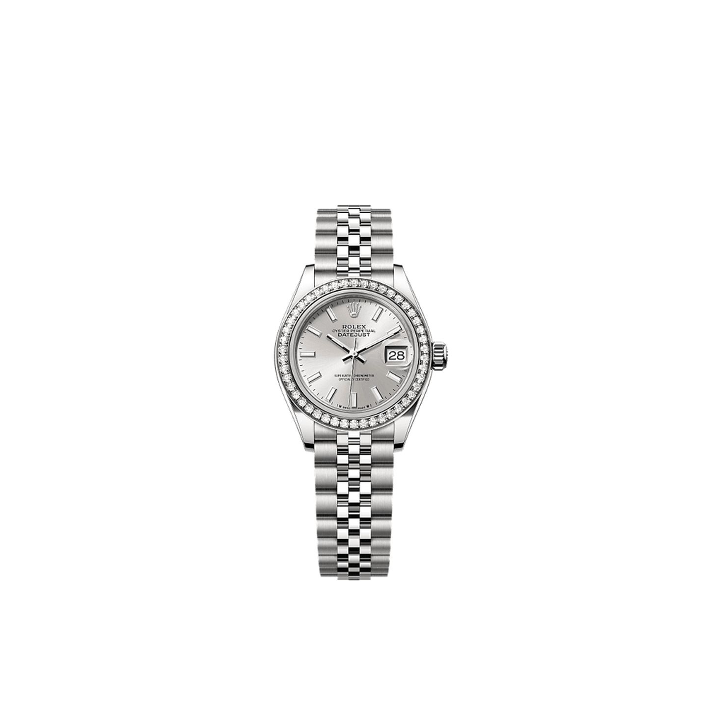 Rolex Lady-Datejust 279384RBR (2025) - Silver dial 28 mm Steel case (1/1)