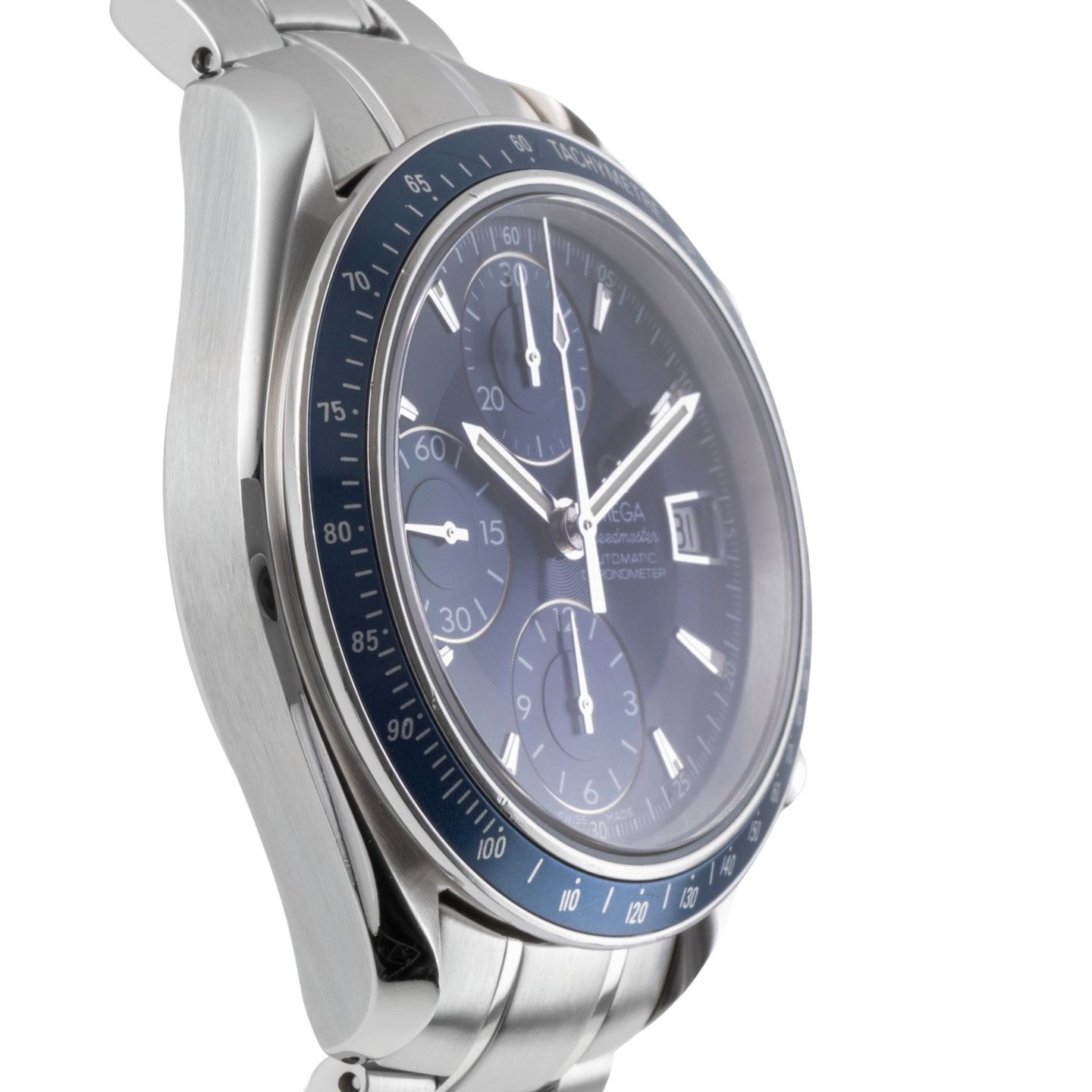 Omega Speedmaster Date 3212.80.00 (2005) - Blue dial 40 mm Steel case (7/8)