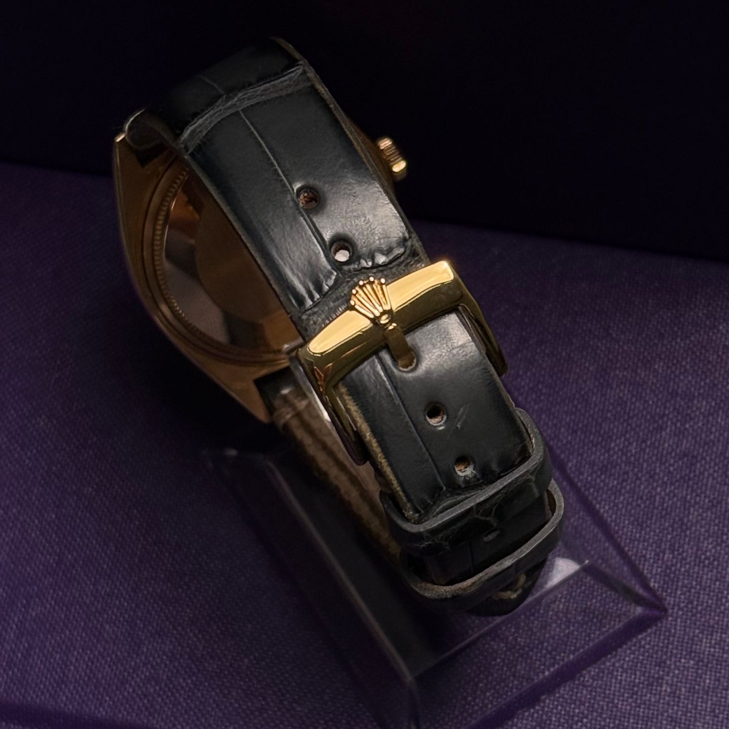 Rolex Day-Date 1803 (1970) - Champagne dial 36 mm Rose Gold case (3/4)