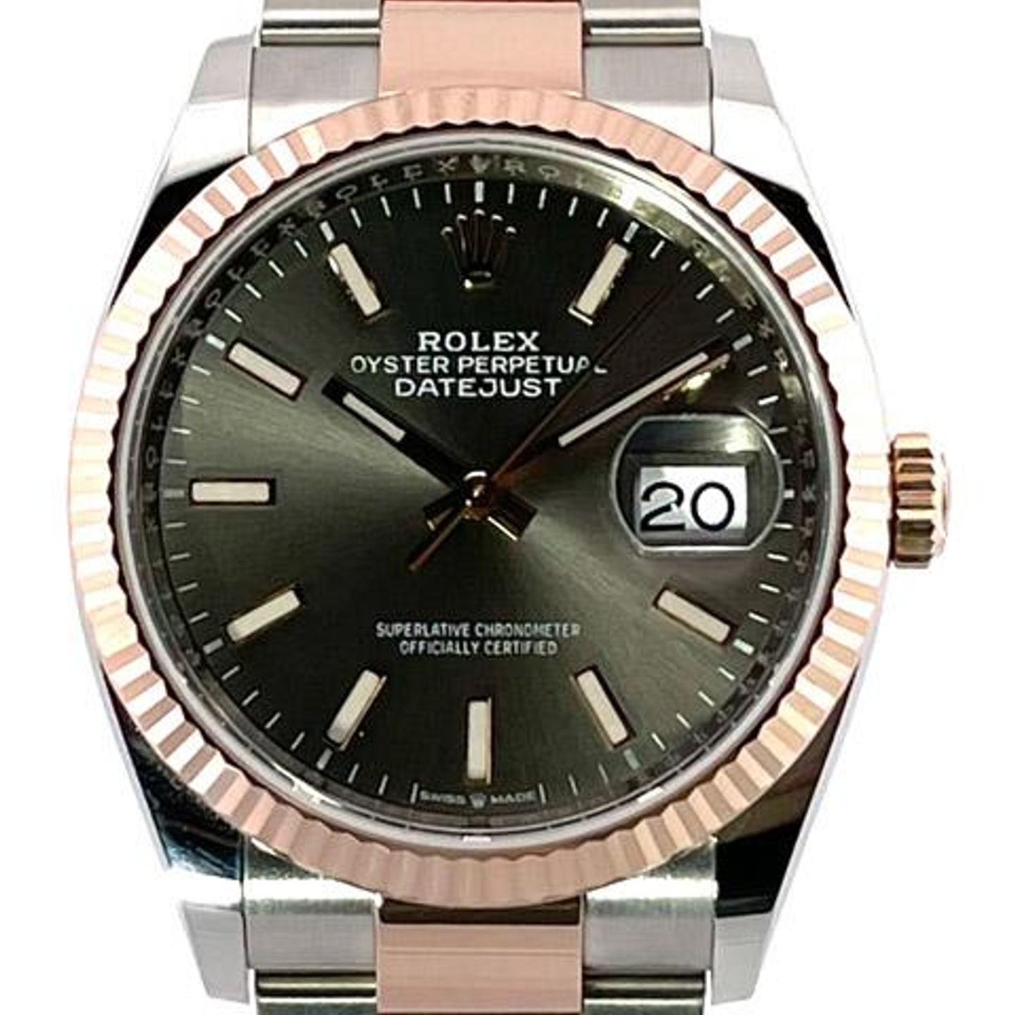 Rolex Datejust 36 126231 (2022) - Grey dial 36 mm Gold/Steel case (1/8)