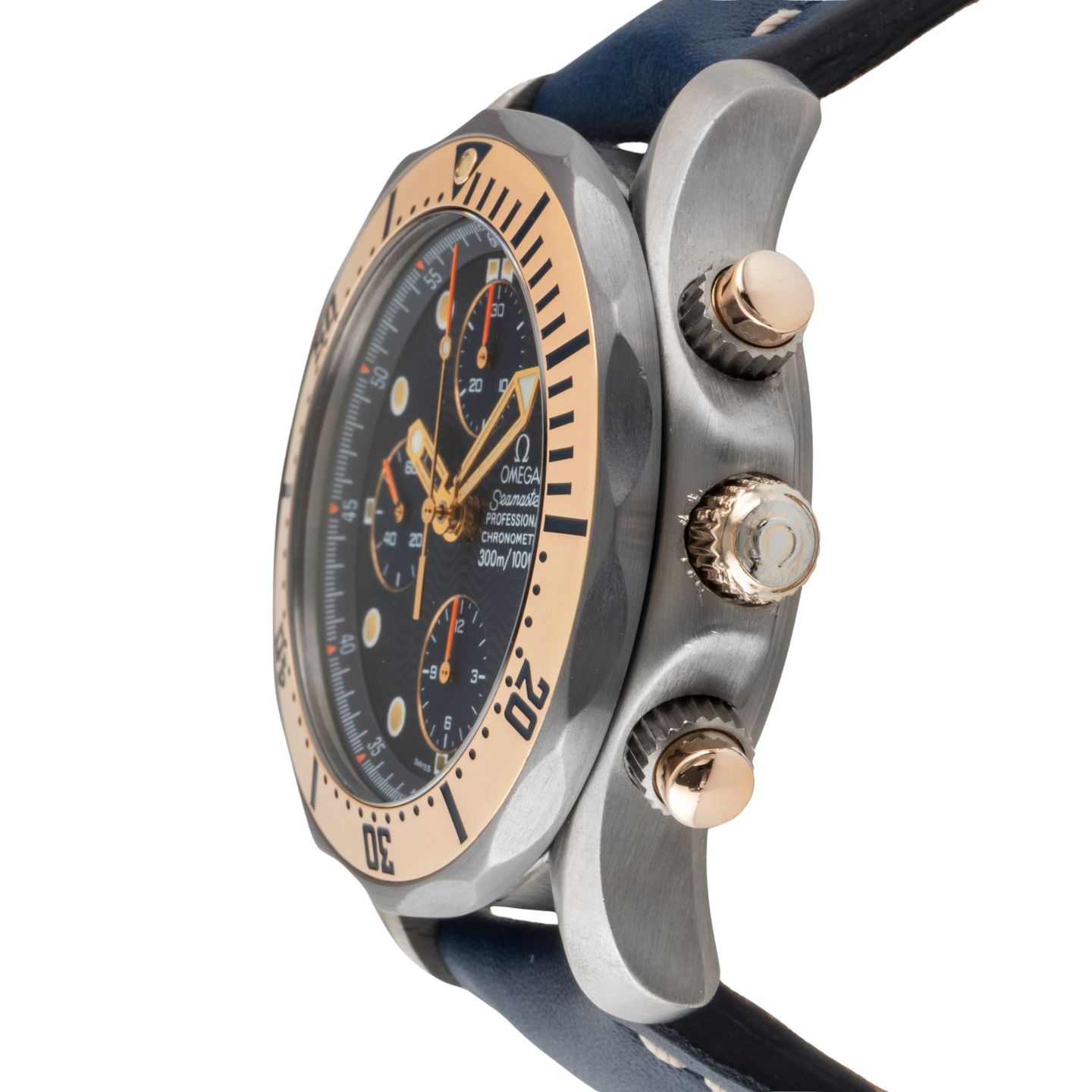 Omega Seamaster Diver 300 M 2296.80.00 (1995) - Blauw wijzerplaat 42mm Titanium (6/8)